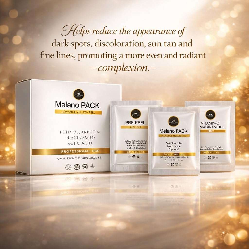 Melano Pack Advance Yellow Peel | Exfoliating & Brightening Facial Pack | Helps Improve Skin Radiance, Smoothness & Even Tone | Reduces Pigmentation | Single Session Pack - 2g (3 Sachets) 3