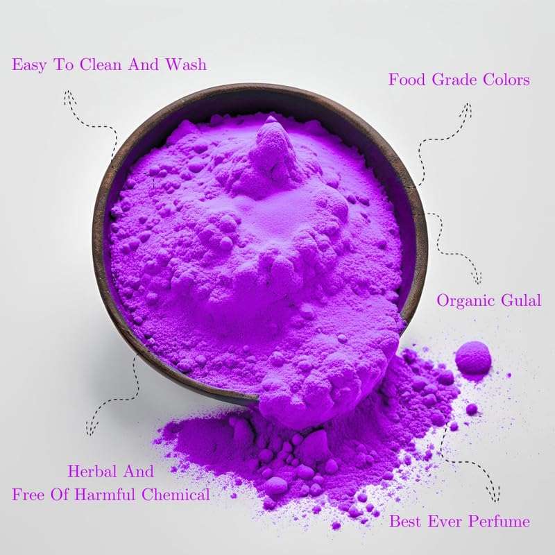 Ikka Herbal Gulal Organic Pink 1000 gram Gulal Non-Toxic Eco Friendly Safe Rangotasav Holi Colour Herbal Holi Color Powder Pack of 1 5