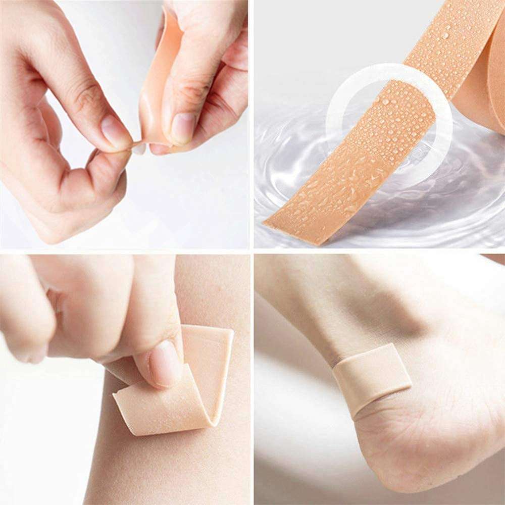 Sajag Waterproof Rolls Foot Care Sticker Heel Grip Tape Hand Foot Care Protector Anti Slip Feet Pad Heel Insole Cushion Shoe Insert for Skin Tape (Pack of 1) 3