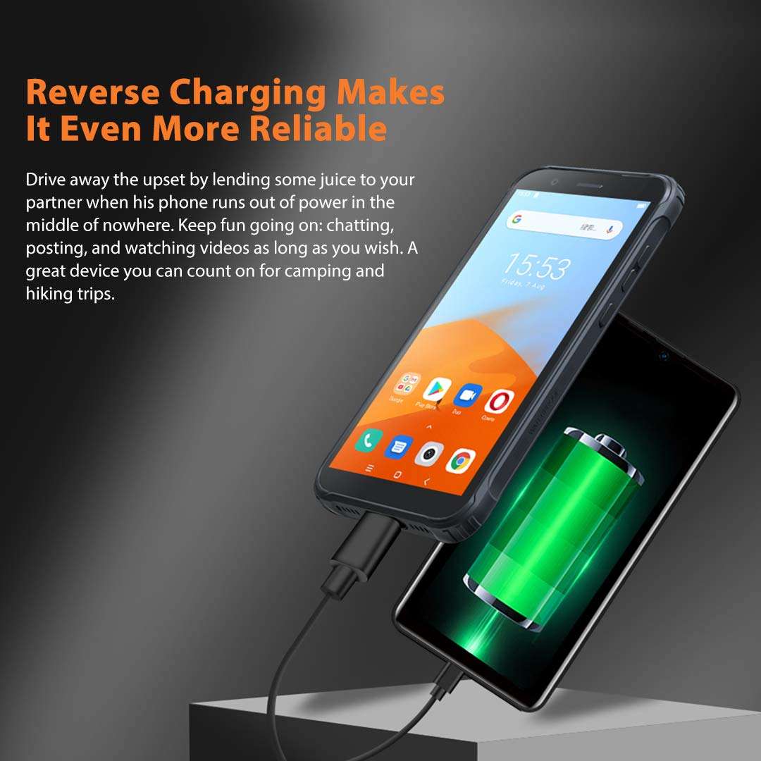 Blackview Rugged Cell Phone Unlocked 4900, 5.7 Inch Screen, 5580mAh Battery, 3GB+32GB (SD 128GB), Android 10 IP68 Waterproof Shockproof Smartphone, 5MP+8MP Waterproof Camera,Dual SIM 4G,OTG,NFC,GPS 6