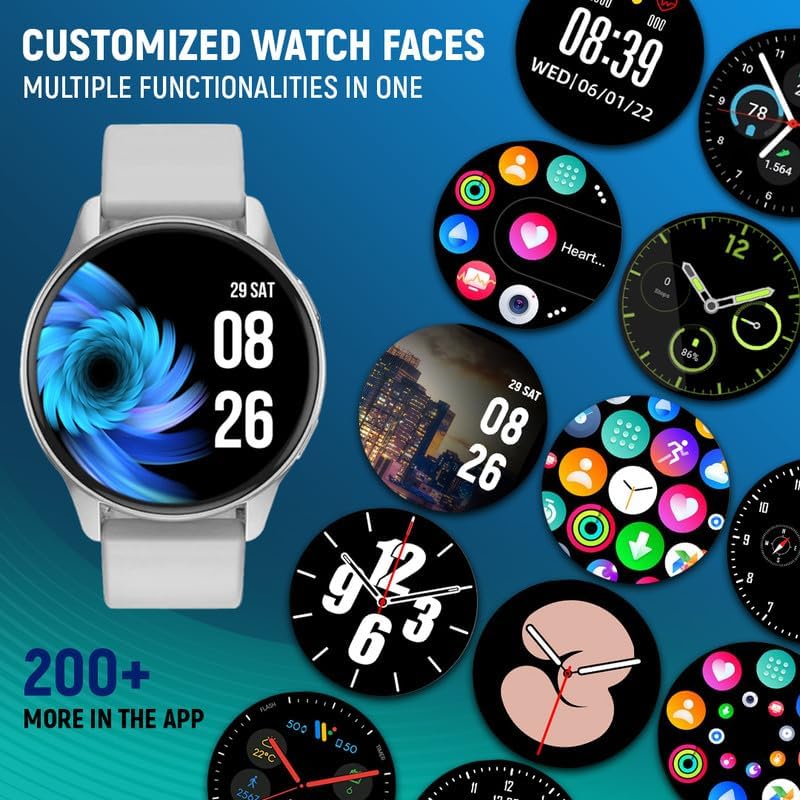 PunnkFunnk Newly Launched Active 2 Max Bluetooth Calling Smartwatch 1.3" Amoled Display 360 * 360 High Resolution 4.2 BT with, 100+ Sports Mode with IP68, Sp02 Tracking, AI Voice Assistant(Grey) 4