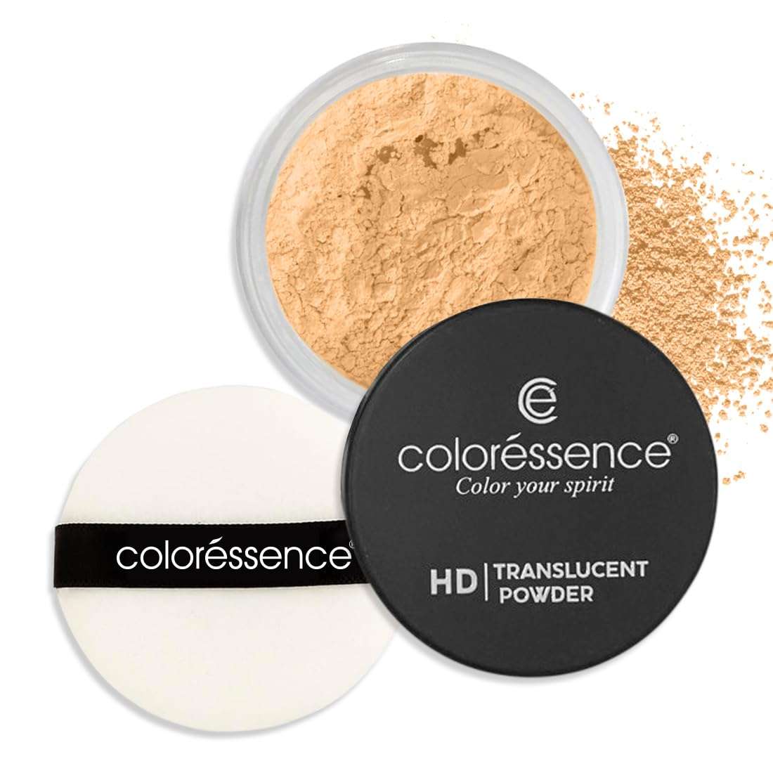 Coloressence HD Foundation High Coverage Matte Finish Liquid Foundation to Cover Blemishes and Dark Spots | HD Translucent Powder for Setting & Mattifying Makeup for An Oil-Free |Medium Skintone 6