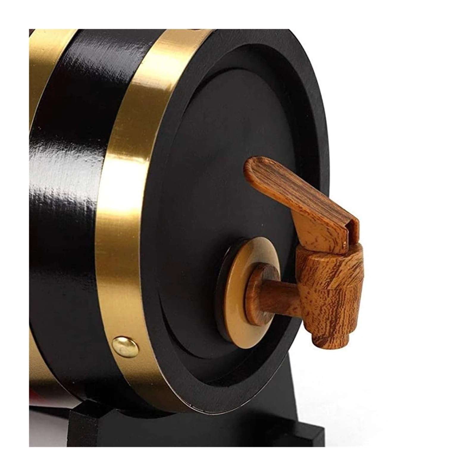 Home Brew Beer Keg 3L Wood Barrel Vintage Oak Beer Brewing Tools Tap Dispenser For Rum Pot Whisky Wine Mini Bar Tools(Metal faucet 4) 6