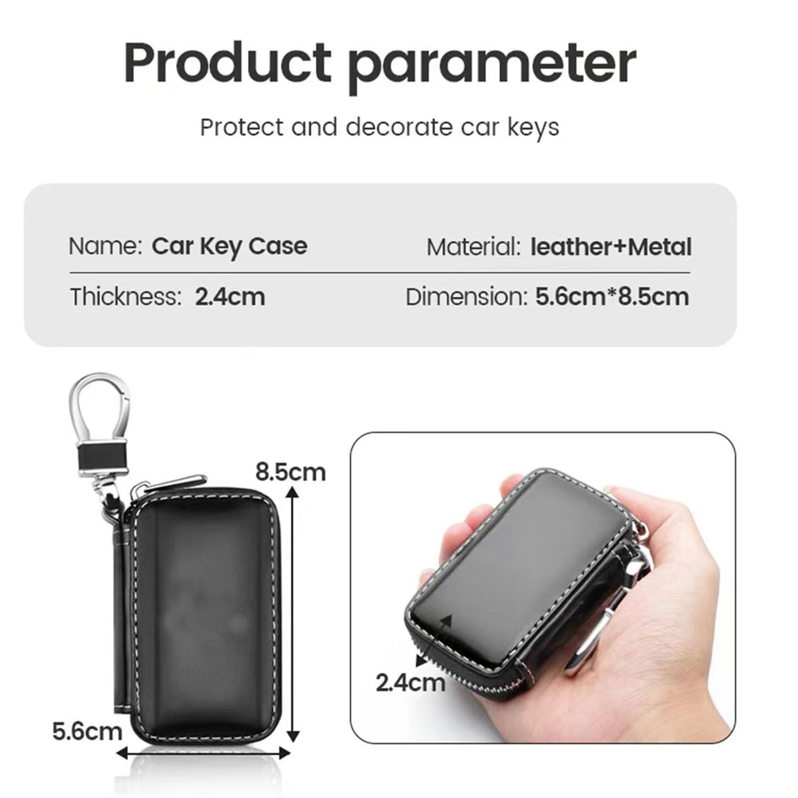 1pc for Jaguar Car Keychain Keyring Key Ring Replacement for Car Key Fob for Accessory Men Women (key-fob-ja) 3