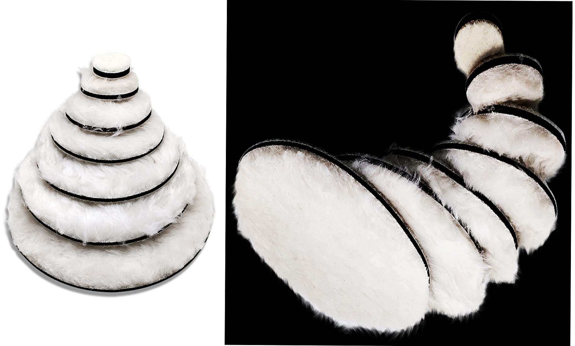 DIY Crafts 3 Pcs, 6" inch Felt Fur Pad Only, Car Motorbike Care Fur Felt Pad For Gross Wax Polishing Buffing Pad Polishing Buffer Drill Adapter M10/14 Conn (3 Pcs, 6" inch Felt Fur Pad Only) 4