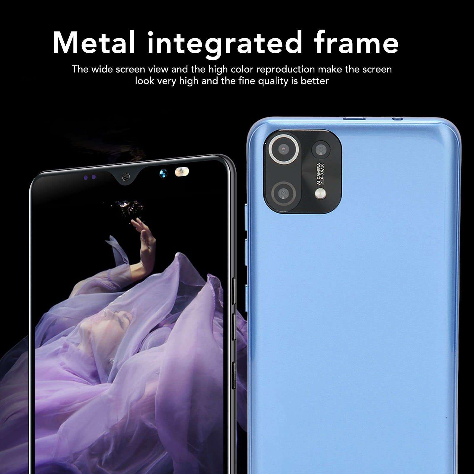 Yoidesu MI11 Smartphone, 4.66in FHD Screen 3G Network Cell Phone, 1GB RAM 8GB ROM, Dual SIM, Face Unlocked, 2MP Front and 5MP Rear Camera, 2500mAh Battery Mobile Phone(Blue) 5