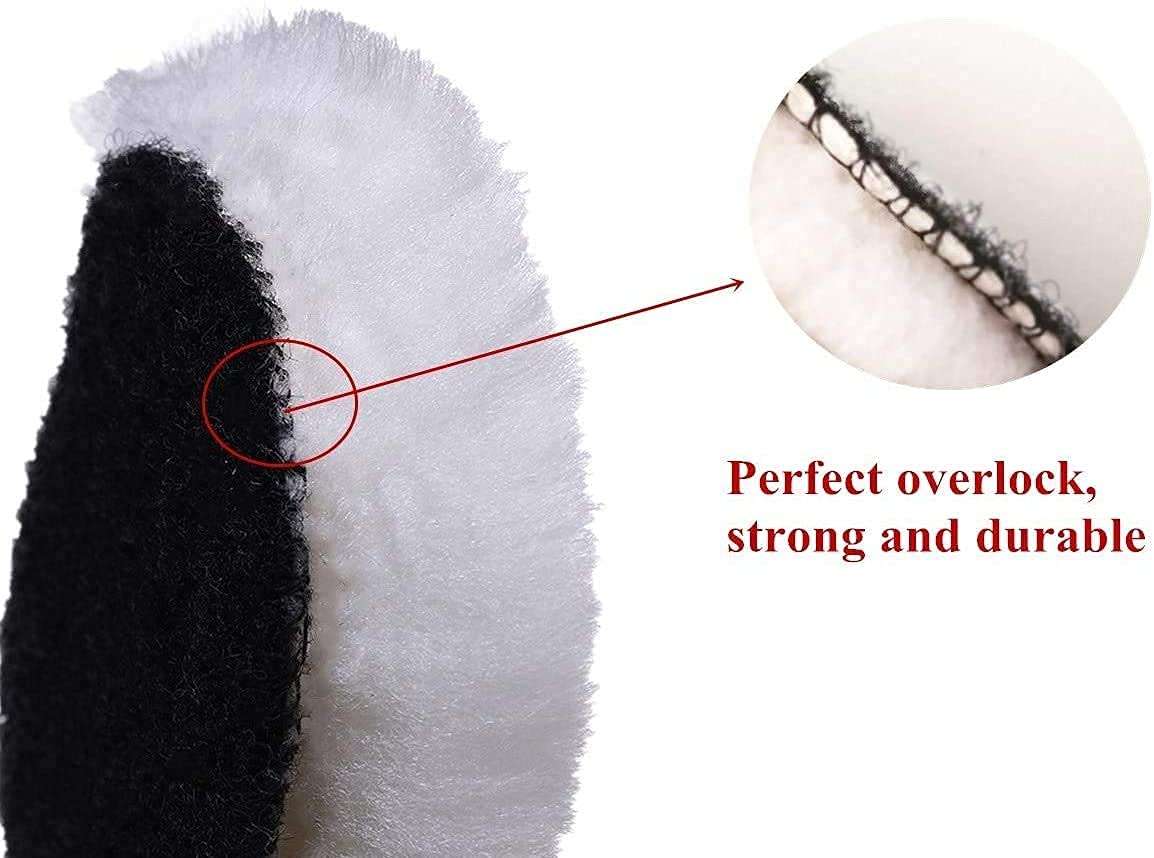 Diy Crafts 11224 6229 Artificial Wool Buffing Pad Cars Detailing Polish Back Buff Shining, Multicolor 6