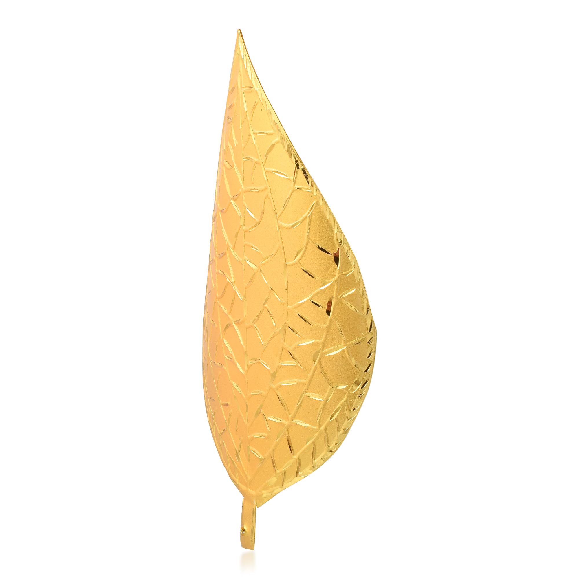 Memoir Brass Gold Plated Mango Leaf pan patta Hindu Puja Item Home Temple Decor Spiritual (HDSC5248) 5