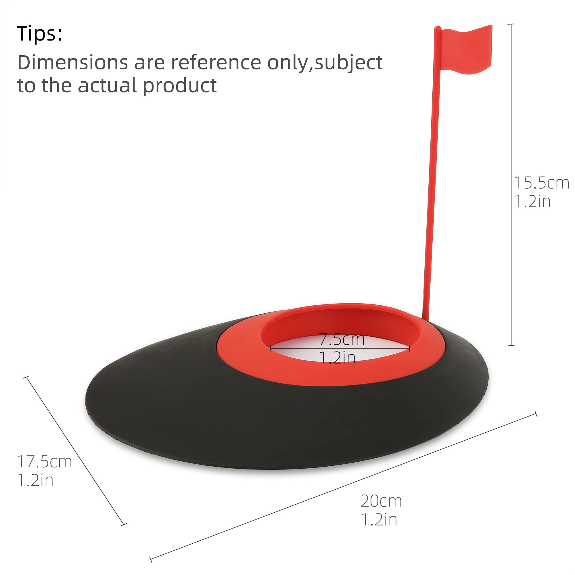 Golf Practice Putting Cup Golf Putter Regulation Cup Putting Green Hole Flag Indoor Outdoor Practice Training Aids (Blue) 3