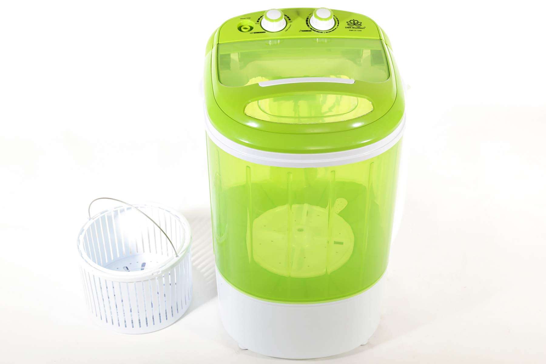 DMR Model No DMR 25-1208 Single Tub Top Load 2.5 kg Portable Mini Washing Machine with 1 kg Spin Dryer Basket (Green) 3