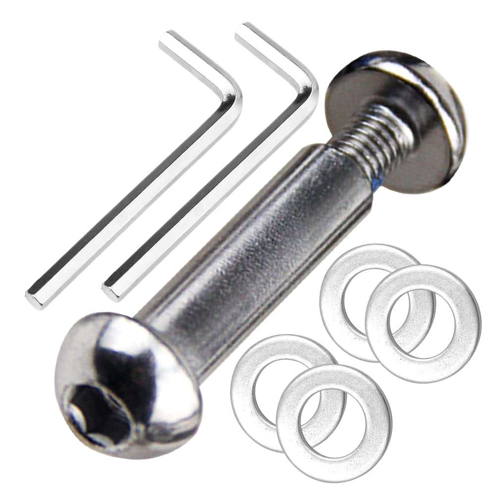 OTFAITP M8 8mm x 28mm-86mm 8.8 Grade Carbon Steel Axle Allen Screw Bolt Set for Front Rear 2 3 4 Wheel Stunt Scooter Dash Teen/Adult Kick Scooter-800+lb Capacity (29mm) 1