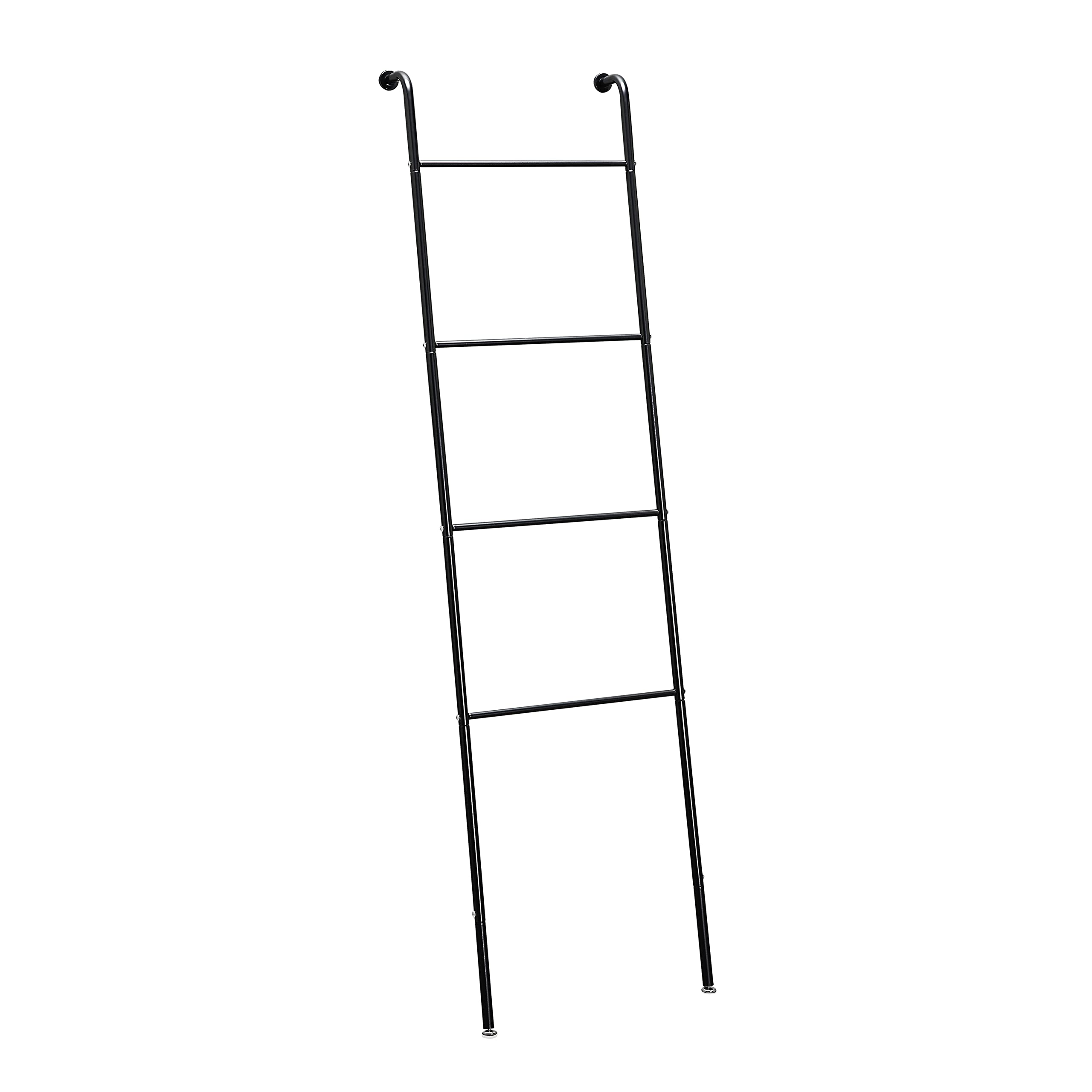SunnyPoint Classic Home, Bath, Bedroom, Closet Leaning Ladder Rack (BLK) 4