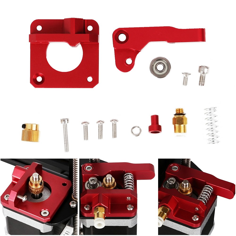 Creality Ender 3 Aluminum Extruder, Ender 3 Metal Extruder, Ender 3 Pro Extruder Upgrade MK8 Drive Feed Bowden Extruders for Ender-3 V2/ Ender-3 Pro/Ender-3 Max/CR-10/10S/ Ender 5/ ENDER5 Plus 1