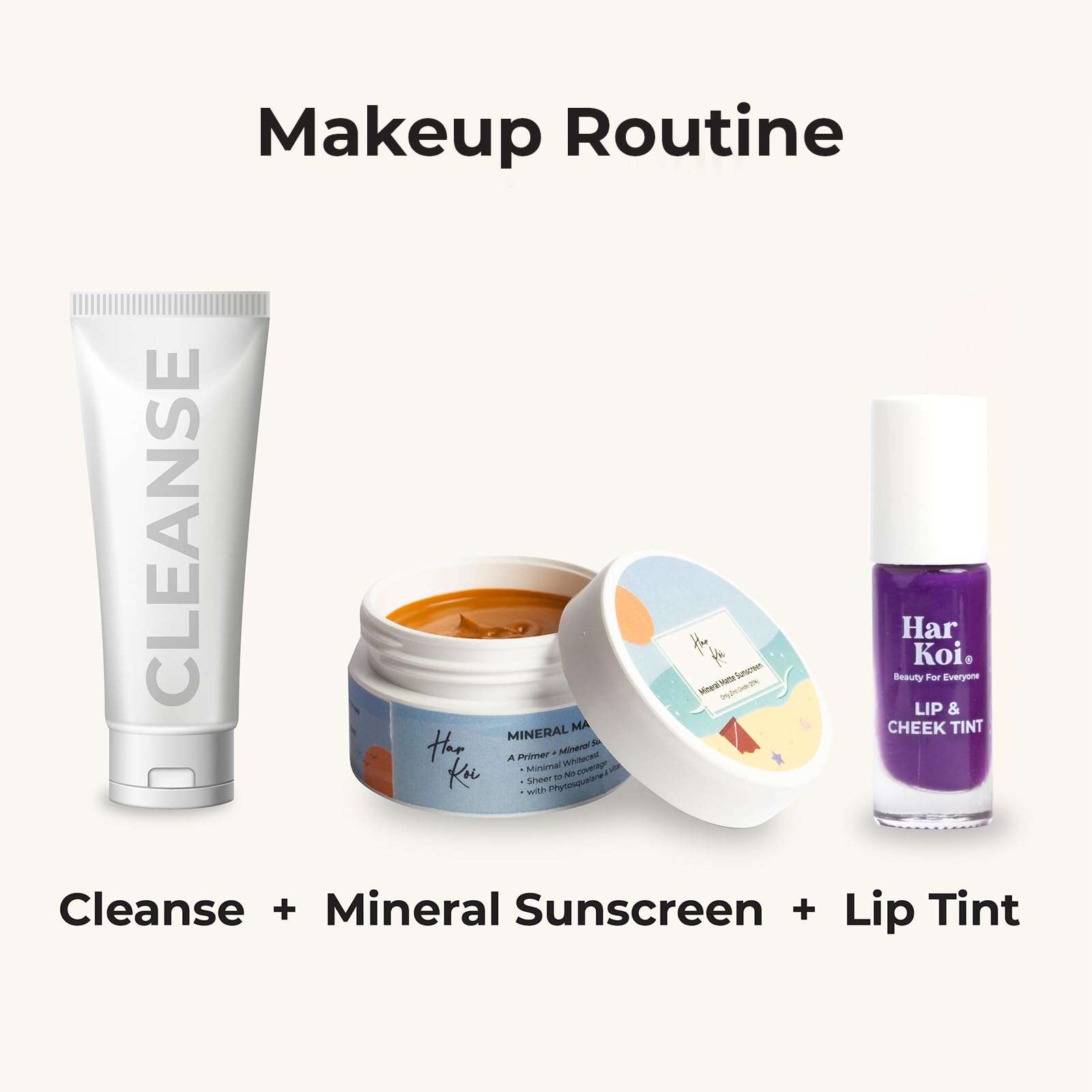 Harkoi Lip & Cheek Tint - 6ml, Moisturizing & Nourishing With Goodness Of Vitamin E, Almond Oil, Vegan & Natural Lip, Cheek & Eyeshadow Long Lasting Tint (BL03 Sunny Purple) 6