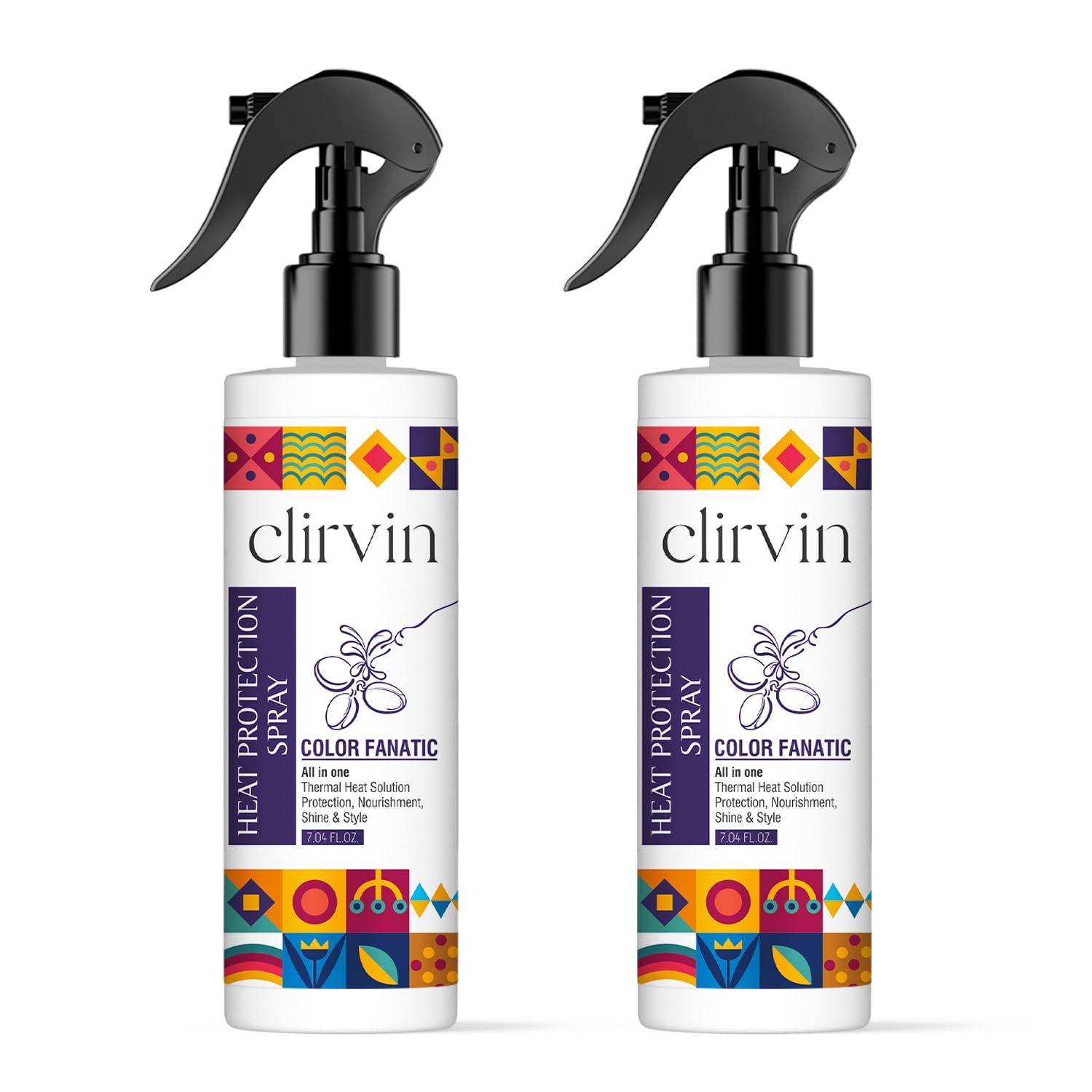 Clirvin Color Fanatic Heat Protectant Spray for Curl & Color Protection|Rosemary & AloeVera Sulphate and Parabene free (400 ml) 1
