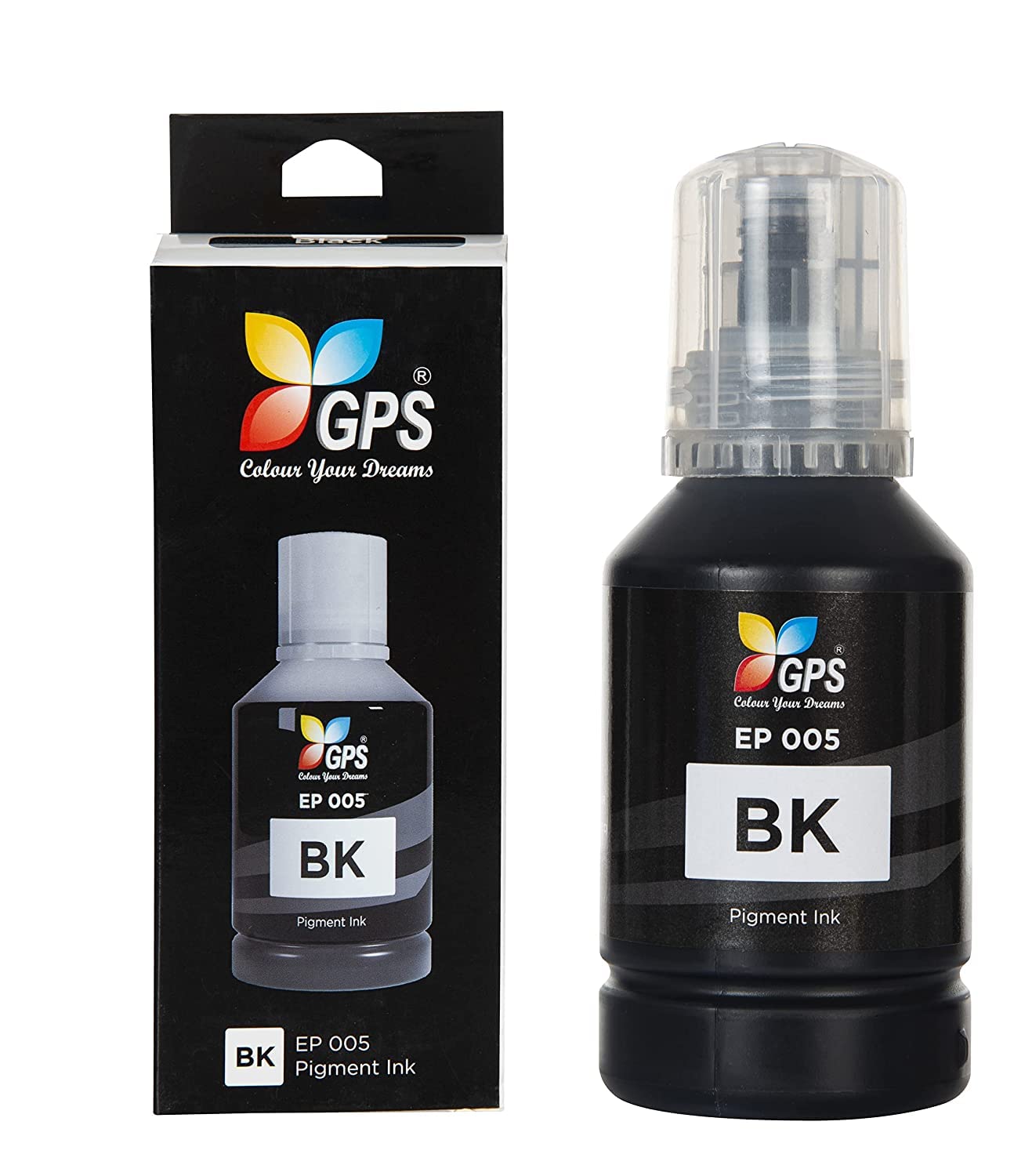 GPS Colour Your Dreams for Epson Printer Ink - Compatible with M1100, M1120, M1140, M1170, M1180, M2140, M2170, M3140, M3170, M3180-005 Pigment Black Ink Bottle for Epson Inkjet Printers 3
