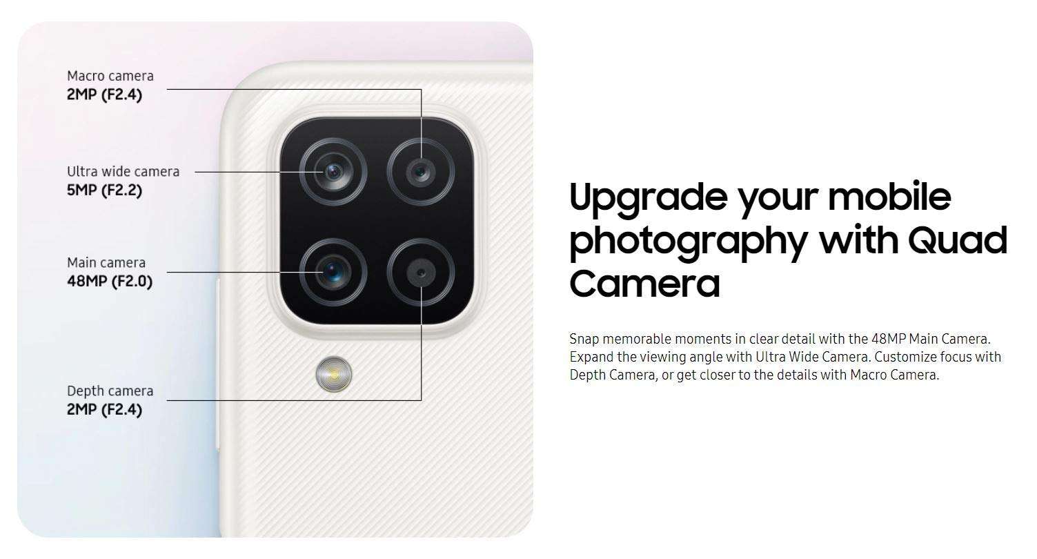 Samsung Galaxy A12 Nacho (128GB, 4GB) 6.5" HD+, Exynos 850, 48MP Quad Camera, Dual SIM GSM Unlocked Global 4G Volte (T-Mobile, AT&T, Metro) International Model A127F/DS (64GB SD Bundle, Black) 6