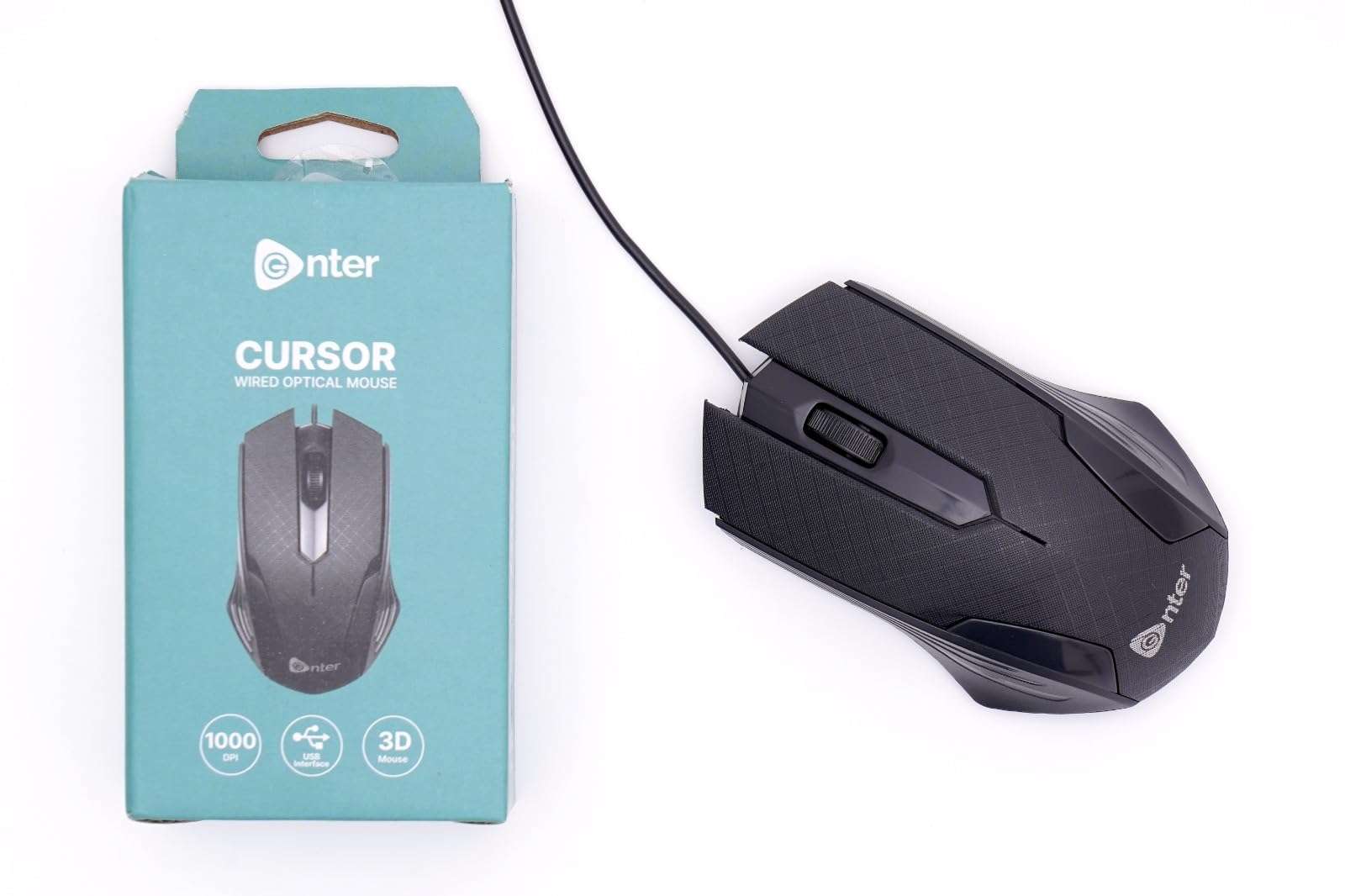 SARWAM ENTERPRISES Cursor Wired Optical Mouse | USB Plug & Play | Ergonomic Design | High-Precision Optical Sensor | for PC, Laptop, Desktop & Office Use 3