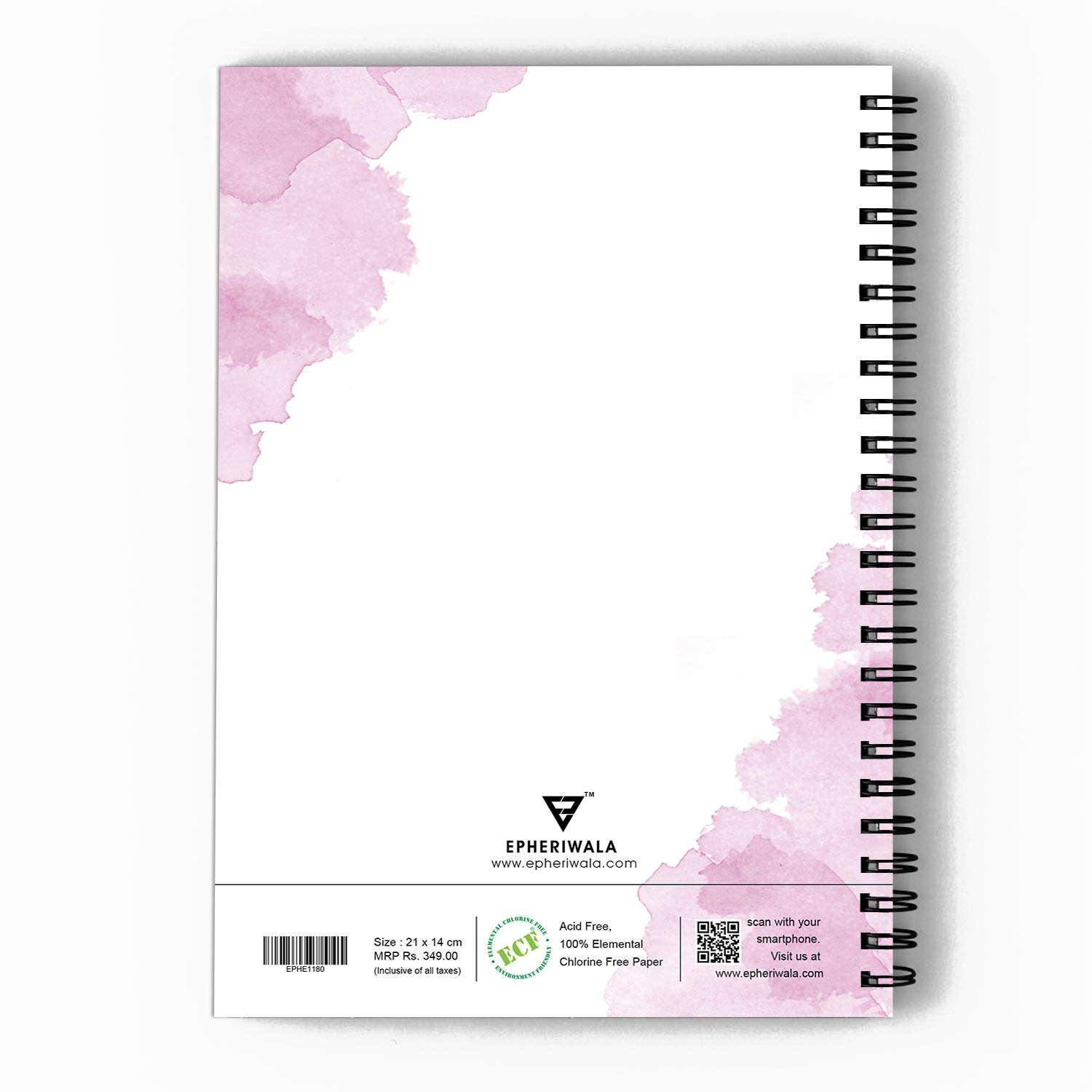 Epheriwala Initial Name J Spiral Notebook - A5 Size, 75 GSM Unruled, Matt Laminated Soft Cover (300 GSM) 3