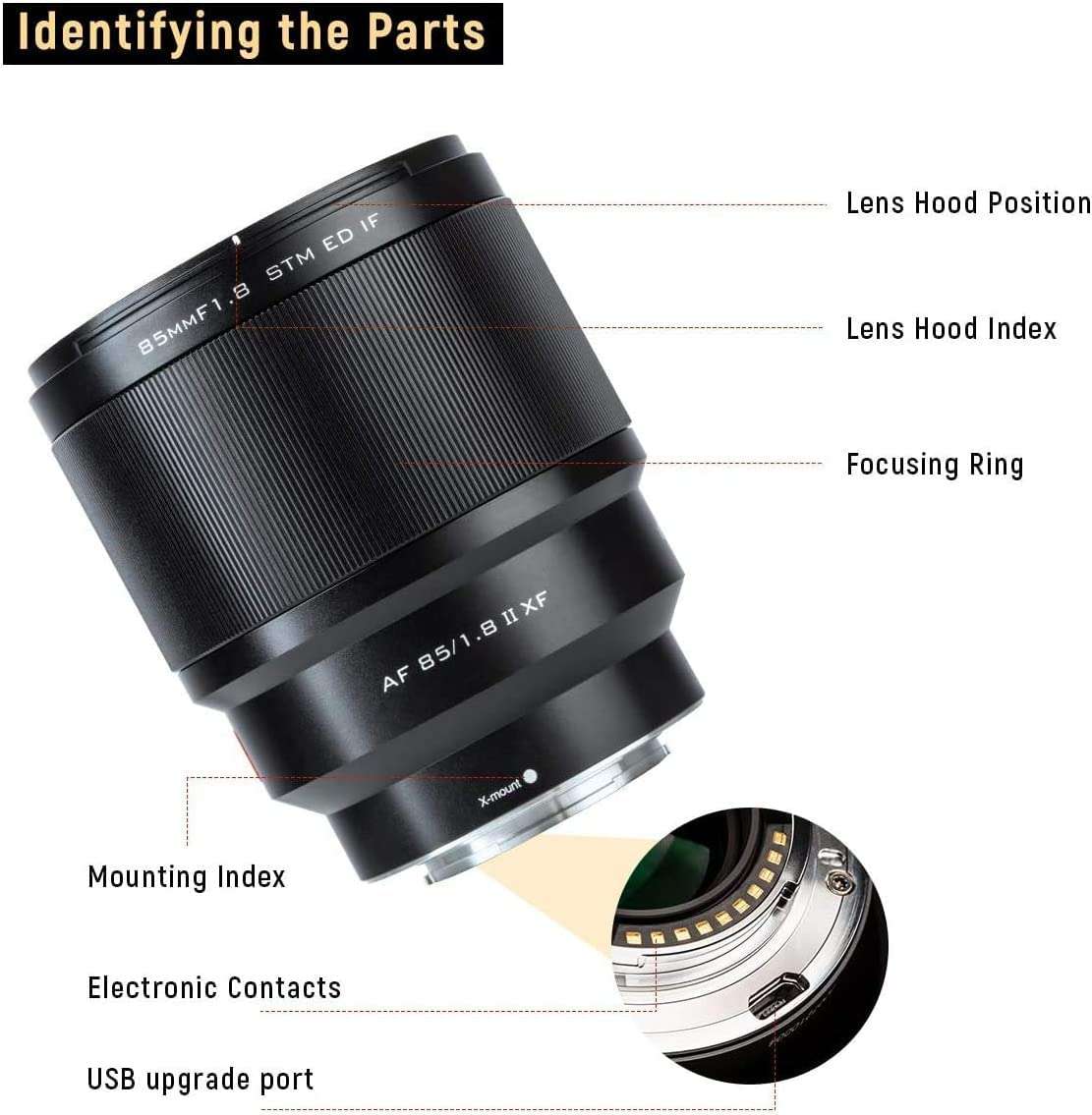 VILTROX 85mm F1.8 Mark II STM Auto Focus Lens for Fuji X Mount, Large Aperture Medium Telephoto Portrait Fixed Focus Lens for Fuji X-Mount Camera X-T3 X-T2 X-T30 X-T20 X-T100 X-PRO2 X-E3 X-A20 X-A5 5