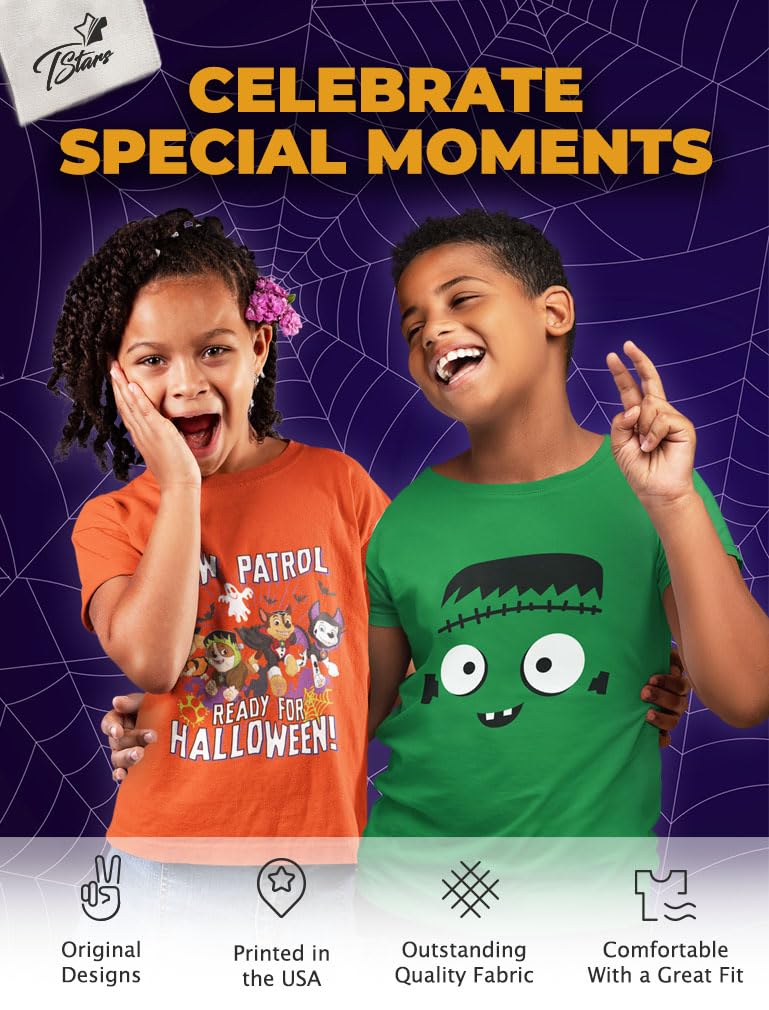 Jack O' Lantern Geeky Pumpkin Face Shirt Halloween Dinosaur Toddler Infant Kids Tshirt 5/6 Orange 6