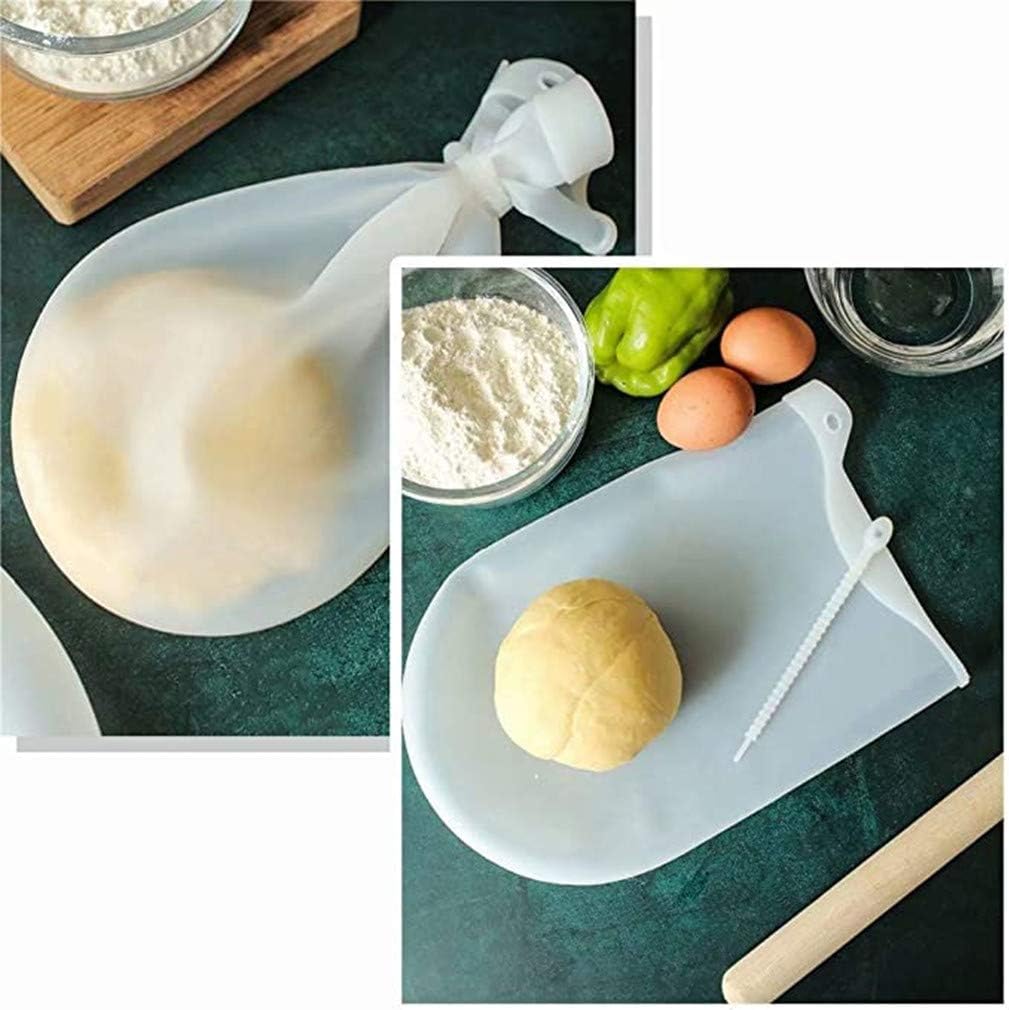 Tusmad Atta Kneading Dough Maker Bag, Silicone Preservation Magic Kneading Bag for Mixer for Bread, Pastry, Pizza & Tortilla Flour-Mixing Bag Pastry Preservation Bag Cooking Tool 4