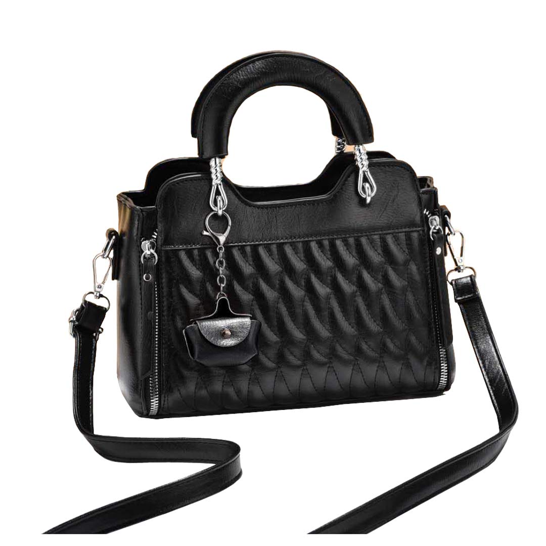 ARURA (LABEL) PU Leather Women’s Handbag (Black) 1