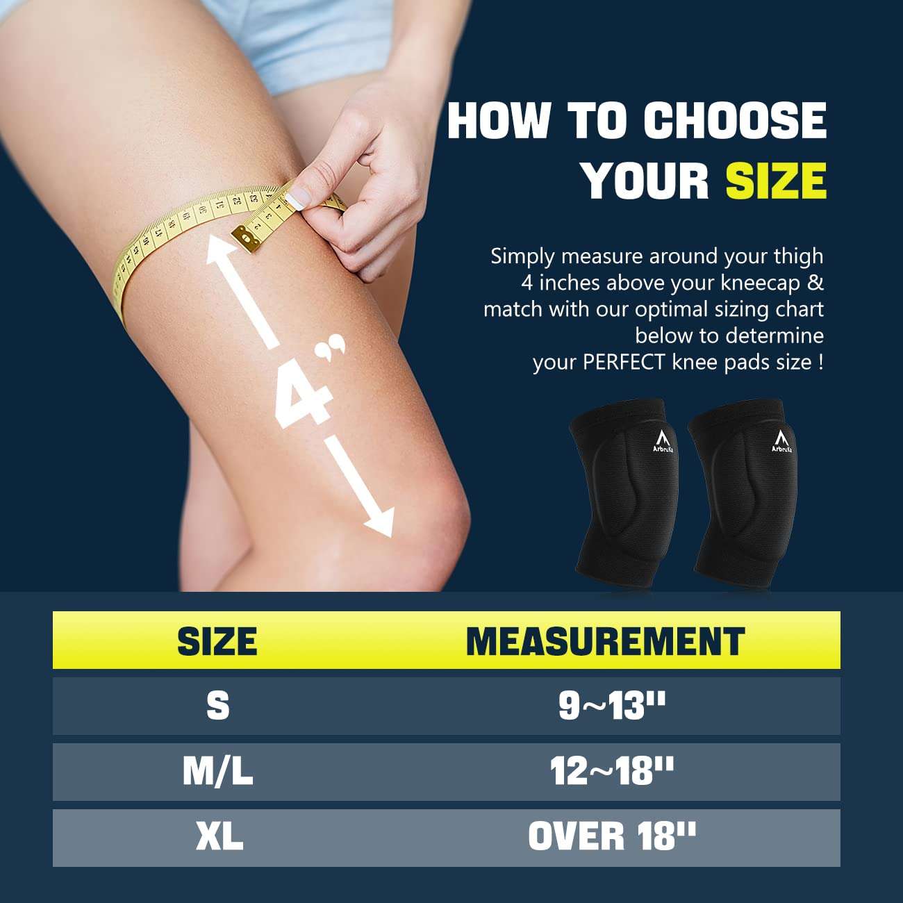 Volleyball Knee Pads for Men Women Boy Girl , Knee Protector Knee Supporter . Knee compression Sleeve with high Protection Cushion for Volleyball ,Running ,House Cleaner , Worker , Weight lifting , Dancer 5