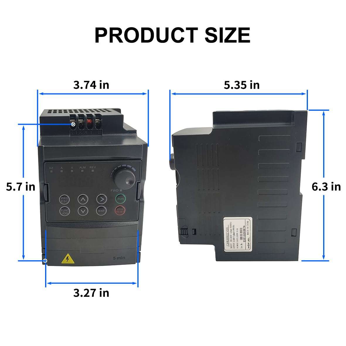 LNKWEL Variable Frequency Drive 2.2KW 220V VFD Drive Inverter Frequency Converter Single Phase Input, 3 Phase Output for VFD Water-Cooled Air-Cooled Spindle Motor Speed Control+VFD Extension Cable 6