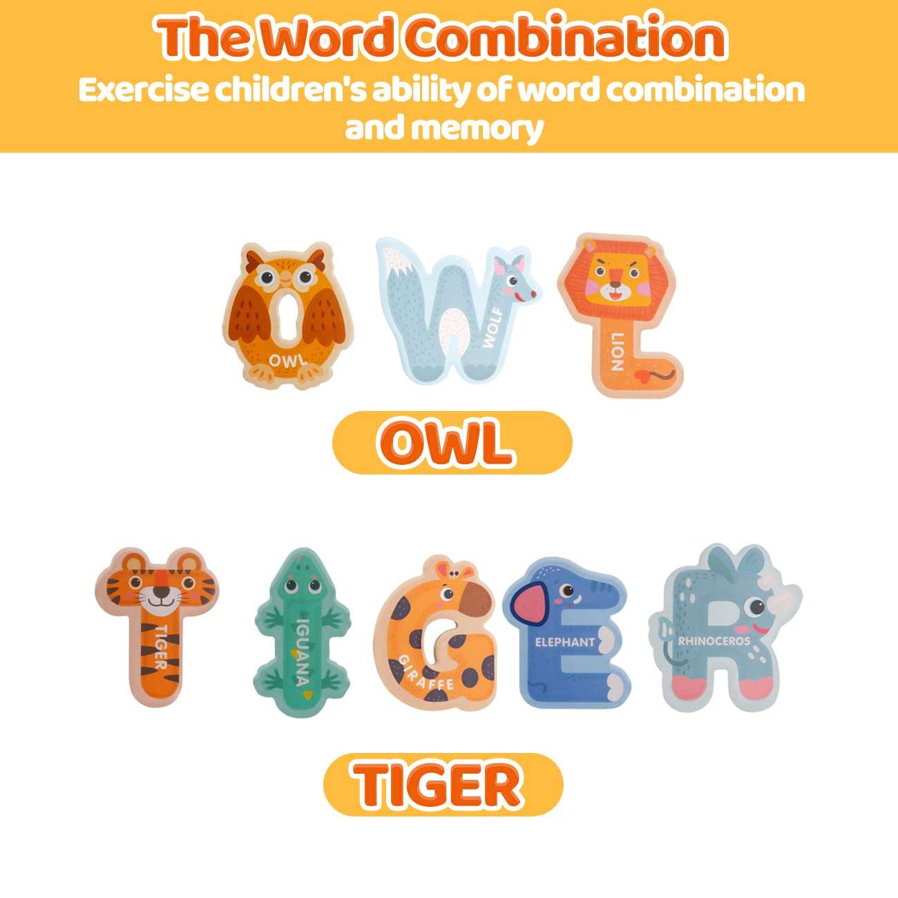 Jumbo Magnetic Letters, Magnets for Fridge, Large Magnetic Letters ABC Alphabet Magnets Uppercase Refrigerator for Kids Educational Preschool Learning Set Spelling Games for Toddlers 3 4 5 Years Old 5