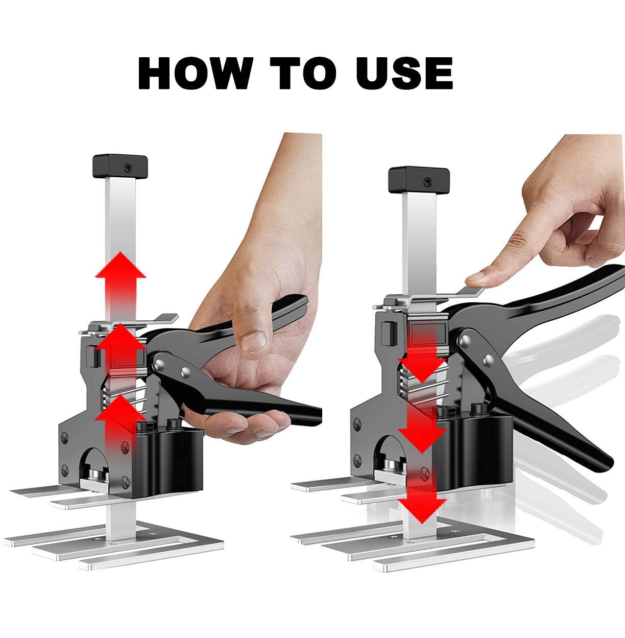 DUEBEL 2 Packs Floor Jack Furniture Lifter Drywall Lift Kit Bricklaying Tools Labor Saving Arm Jack Drywall Tools Hand Lifting Jack Tool Furniture Lifters for Heavy Furniture (300kg, 23cm, gloves) 3