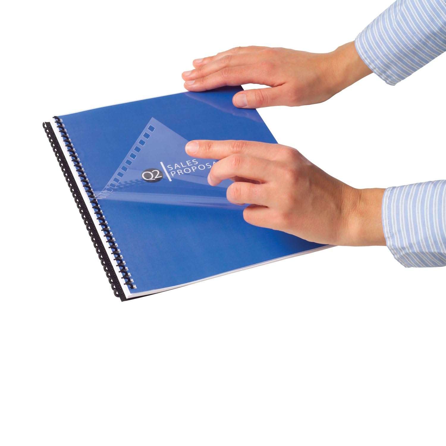 GBC Clear View Presentation Covers, Pre-Punched for CombBind, 19 Hole, Round Corners, 100 Pack (2020024) 4