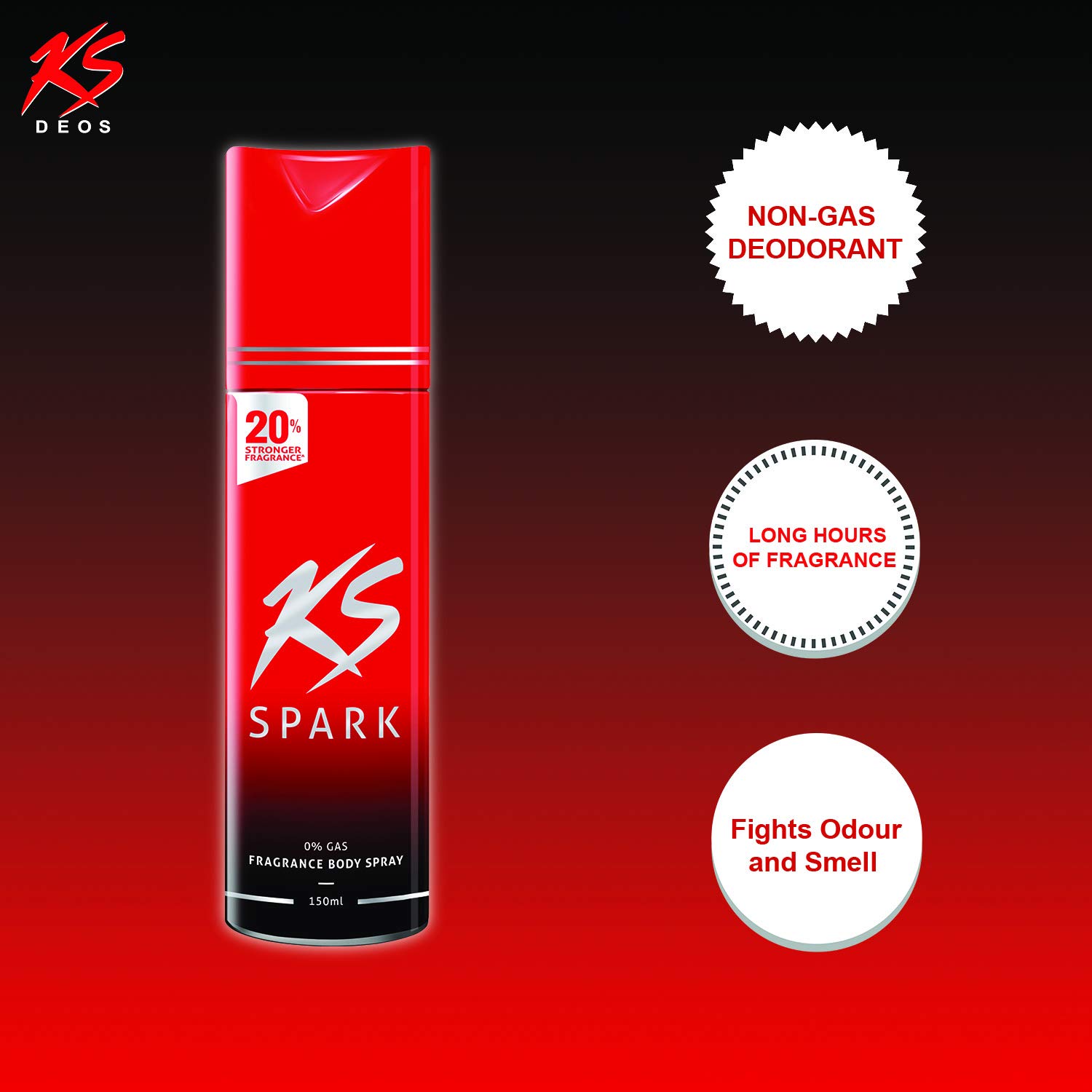 KamaSutra Spark Fragrance No Gas Body Spray 150ml, Red 3