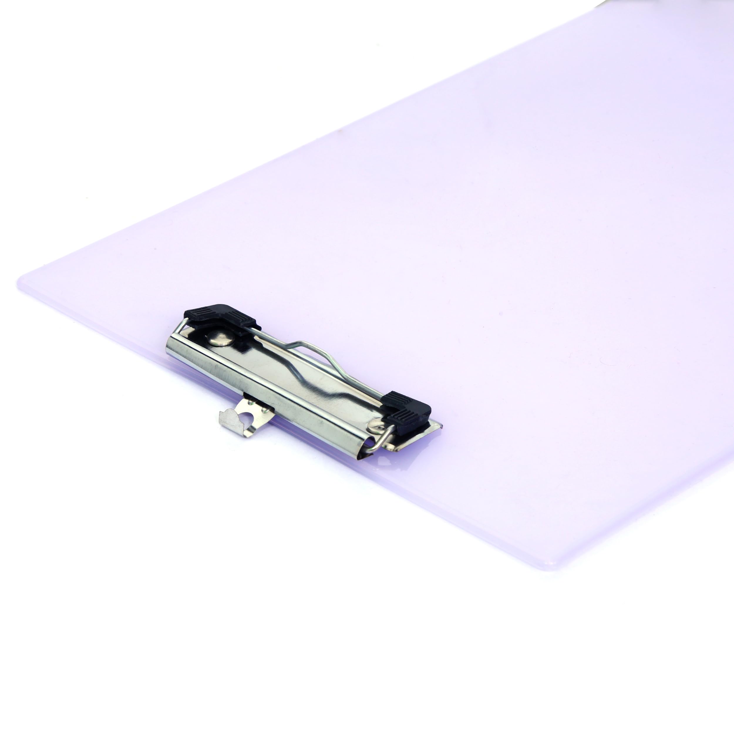 Bambalio Plastic 14 x 9.7 Clipboard Writing Pad Clipboards Drawing/Writing/Clipboard with Clip | Sturdy, Lightweight for Office, School, College, White (Semi Transparent) 6