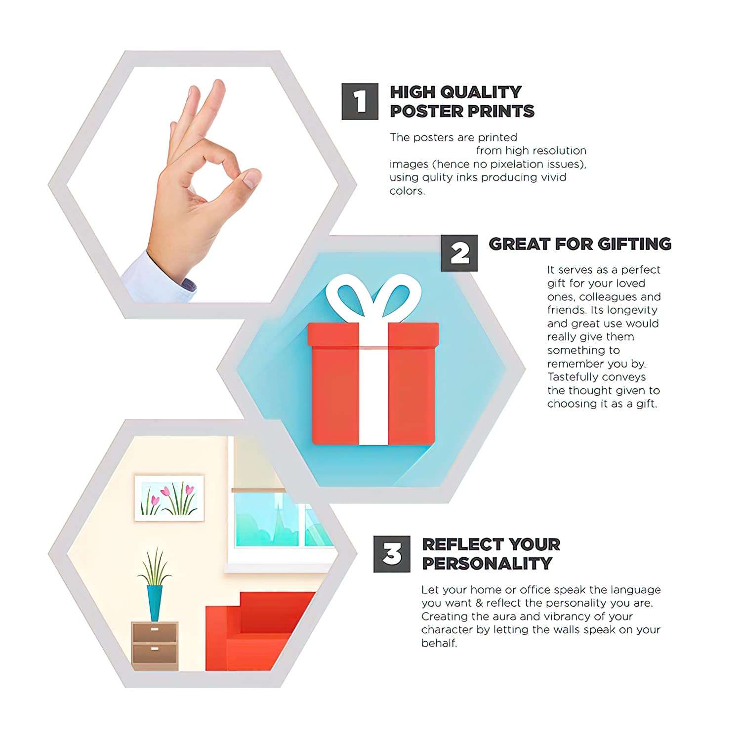 Wallpics® Gujarat State Map Fully Waterproof Vinyl Sticker Poster (12X18 inches) can1302-1 6