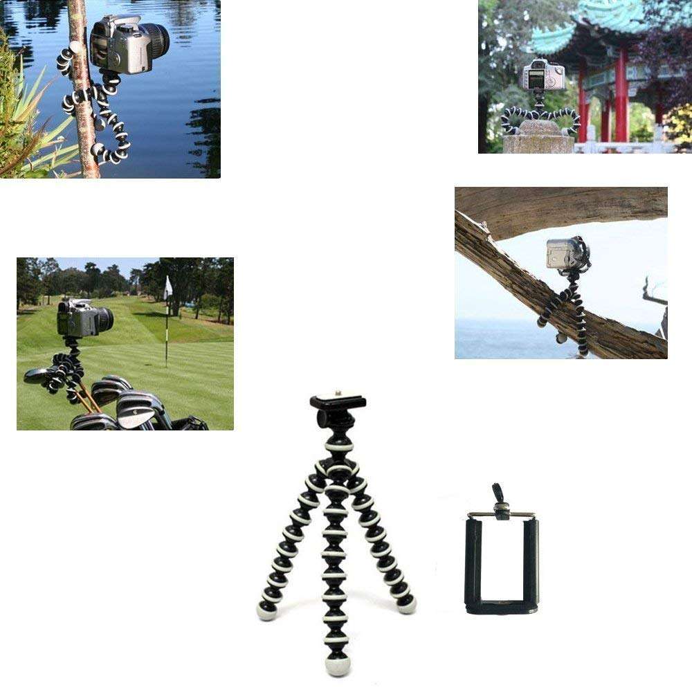 Texton Octopus Shape Flexible Camera Tripod Stand for Point and Shoot Cameras Adjustable 360 Angle for Smartphones 4