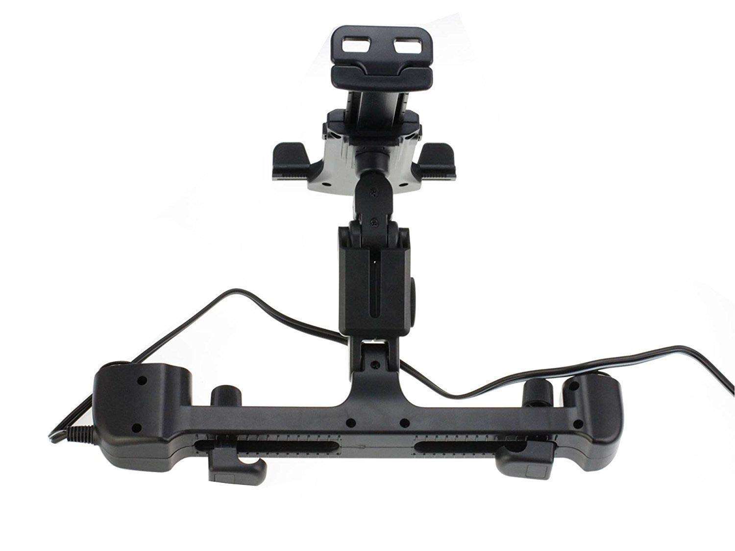 Navitech USB Port 4.2A Headrest Mount with Integrated Car Charger Compatible with Venturer Challenger 10 10.1 Inch 6