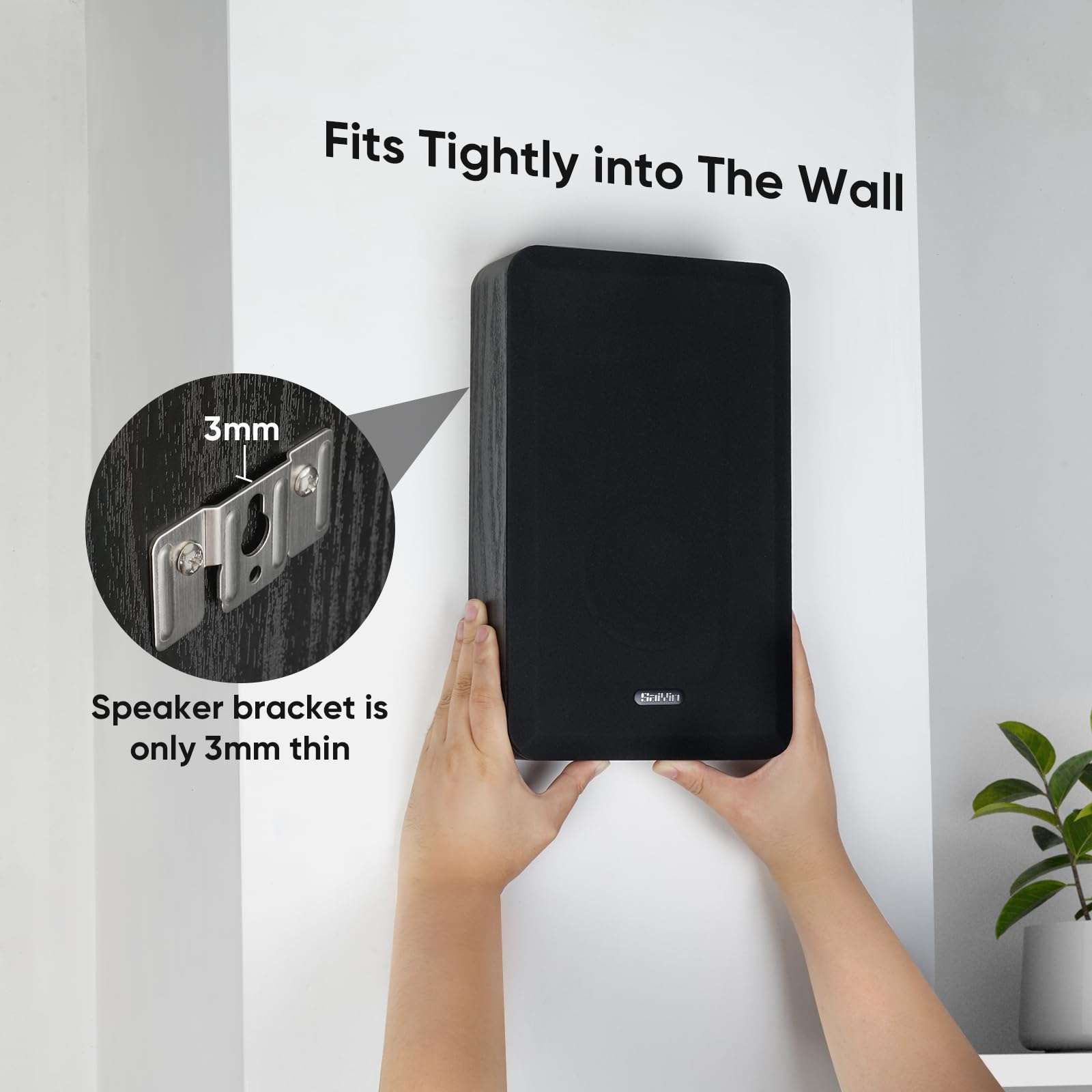 Saiyin On-Wall Speakers (Pair) - Compact & Powerful Wall-Mountable Surround Sound Speakers, 3.5-Inch Woofer with Precision Horn Tweeter, 2-Way Passive Speakers for Crystal Clear Audio 6