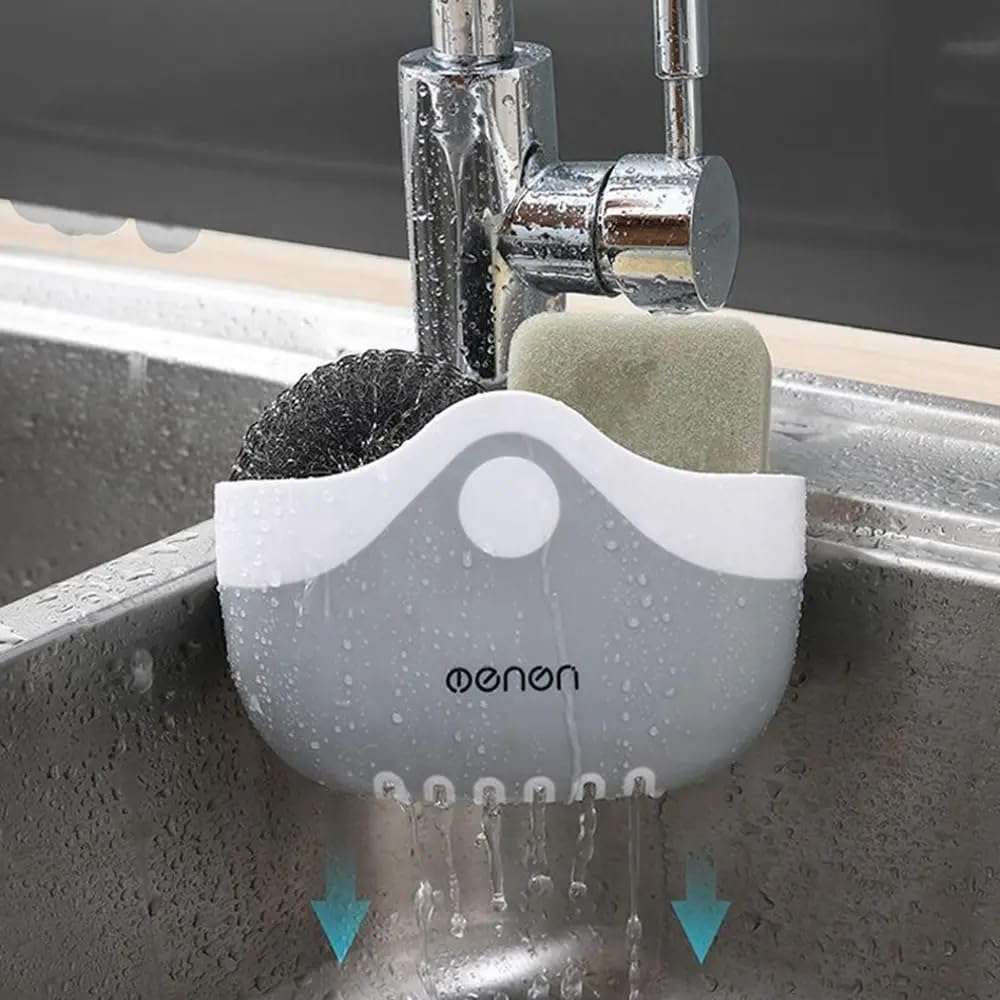 Evona Kitchen Sink Holder Hanging Drain Basket Adjustable Soap Sponge Storage Drain Basket Kitchen Storage Drain Basket Sponge Shelf Hanging Drain Basket Kitchen Tools 6