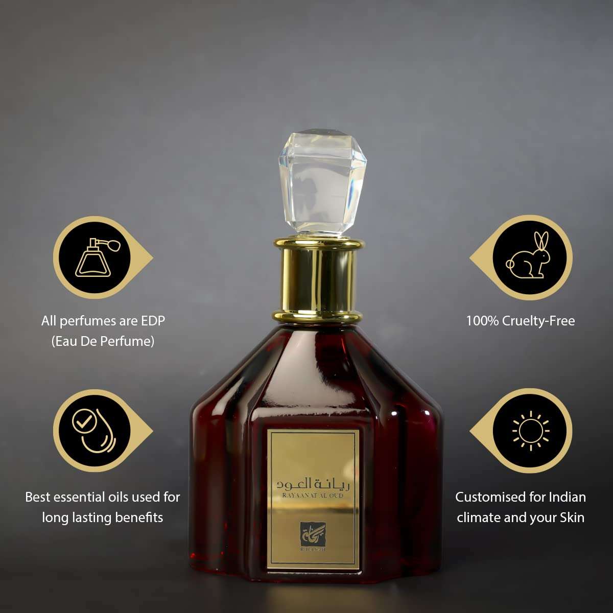 RIHANAH Rayaanat Al Oud EDP Perfume 100ml for Men 6