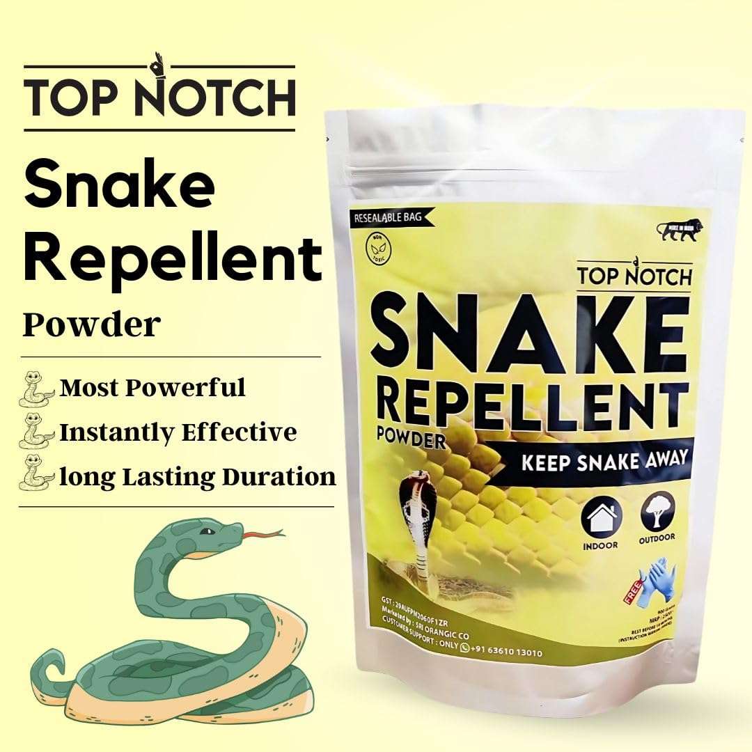 TOP NOTCH Snake Repellent Powder Most Powerful Instantly Effective With long Lasting Duration, Free Pair of Gloves With Product 3