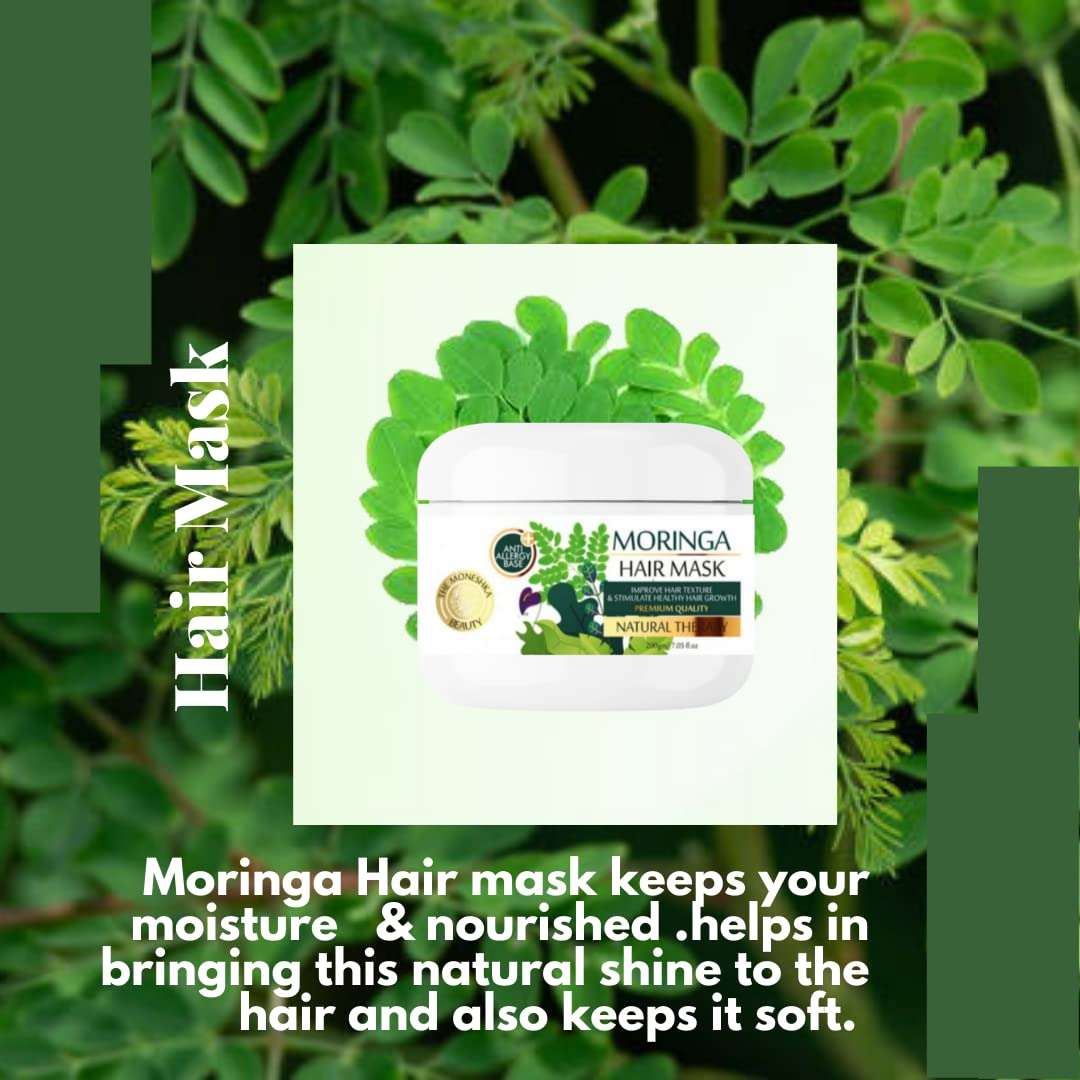 Moringa Hair Mask Smoothening Hair Stronger Frizz Free Healthy Nourishing 200gm 5