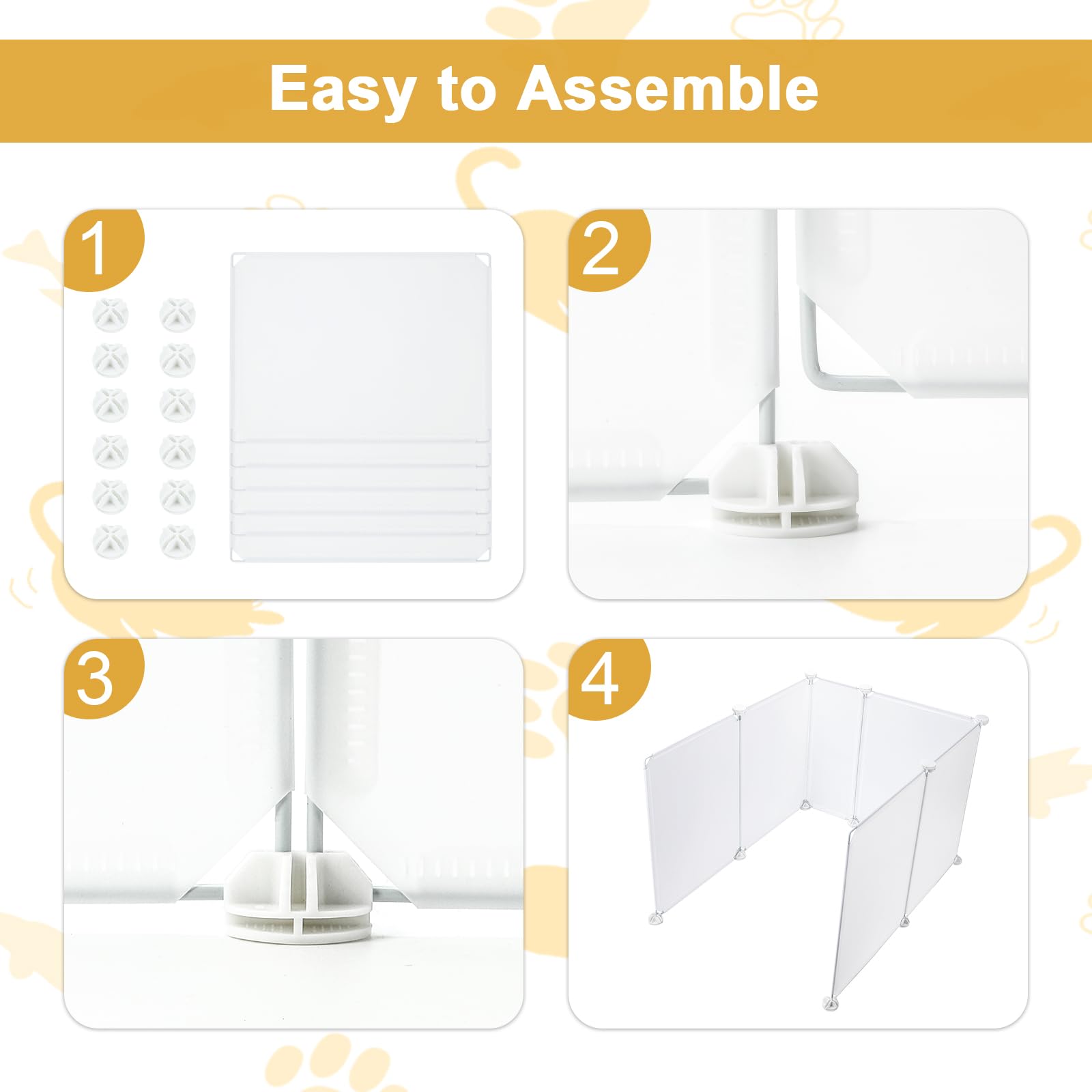 Midollarle 6pcs Cat Litter Box Splash Guard, Anti-Splashing Reusable Pet Litter Box Enclosure Splash Guard, Extra Large L27×W20×H17 Spill Proof Cat Litter Box Pee Shields for Open Top Litter Pan 6