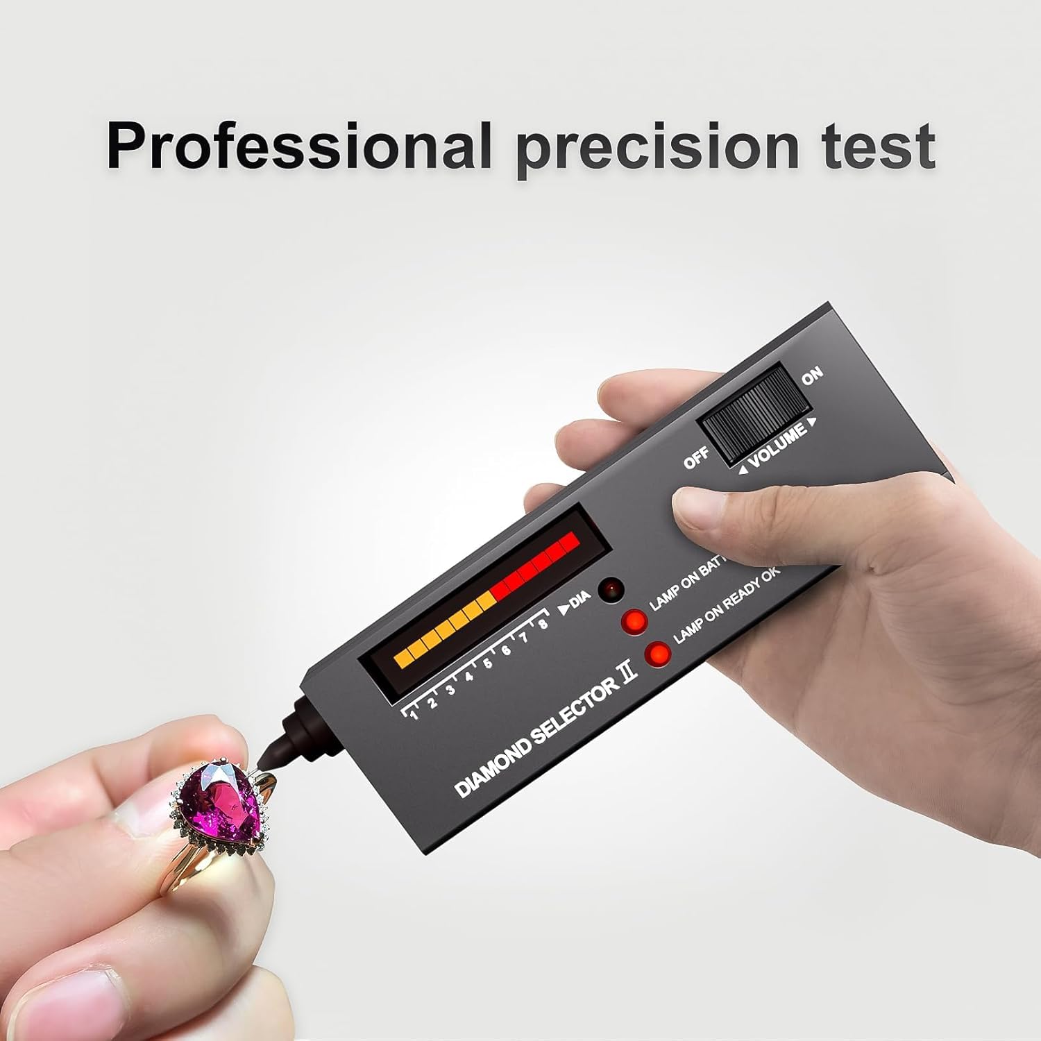 NityaEcommerce Diamond Tester II V2 Selector Gemstone Jewelry Gems Tool with Case for Testing Novice and Zircon or Glass Diamond Selector II 6