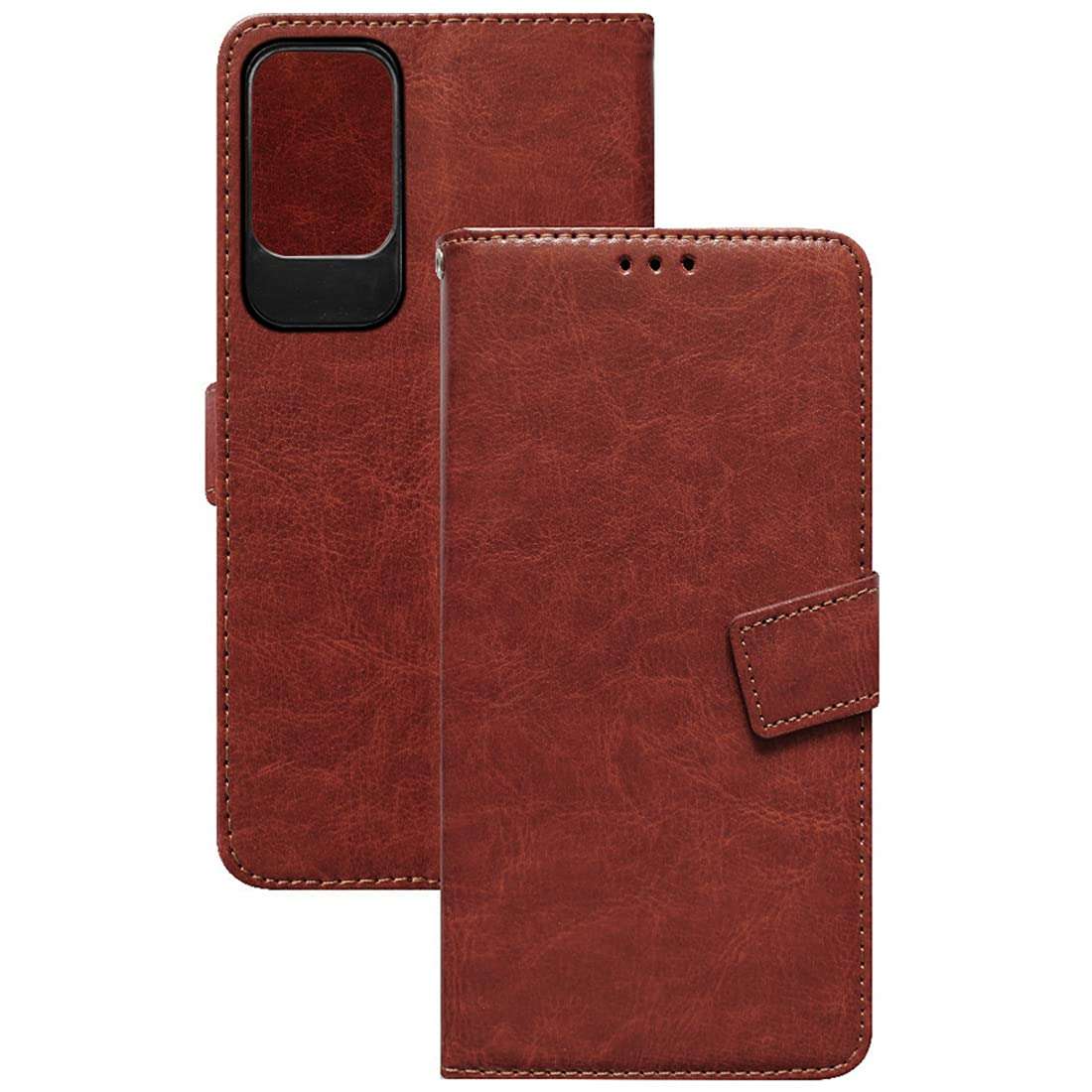 Casotec Flip Cover for Mi Redmi Note 10 Pro/Note 10 Pro Max | Premium Leather Finish | Inbuilt Pockets & Stand | Flip Case for Mi Redmi Note 10 Pro/Note 10 Pro Max (Brown) 2