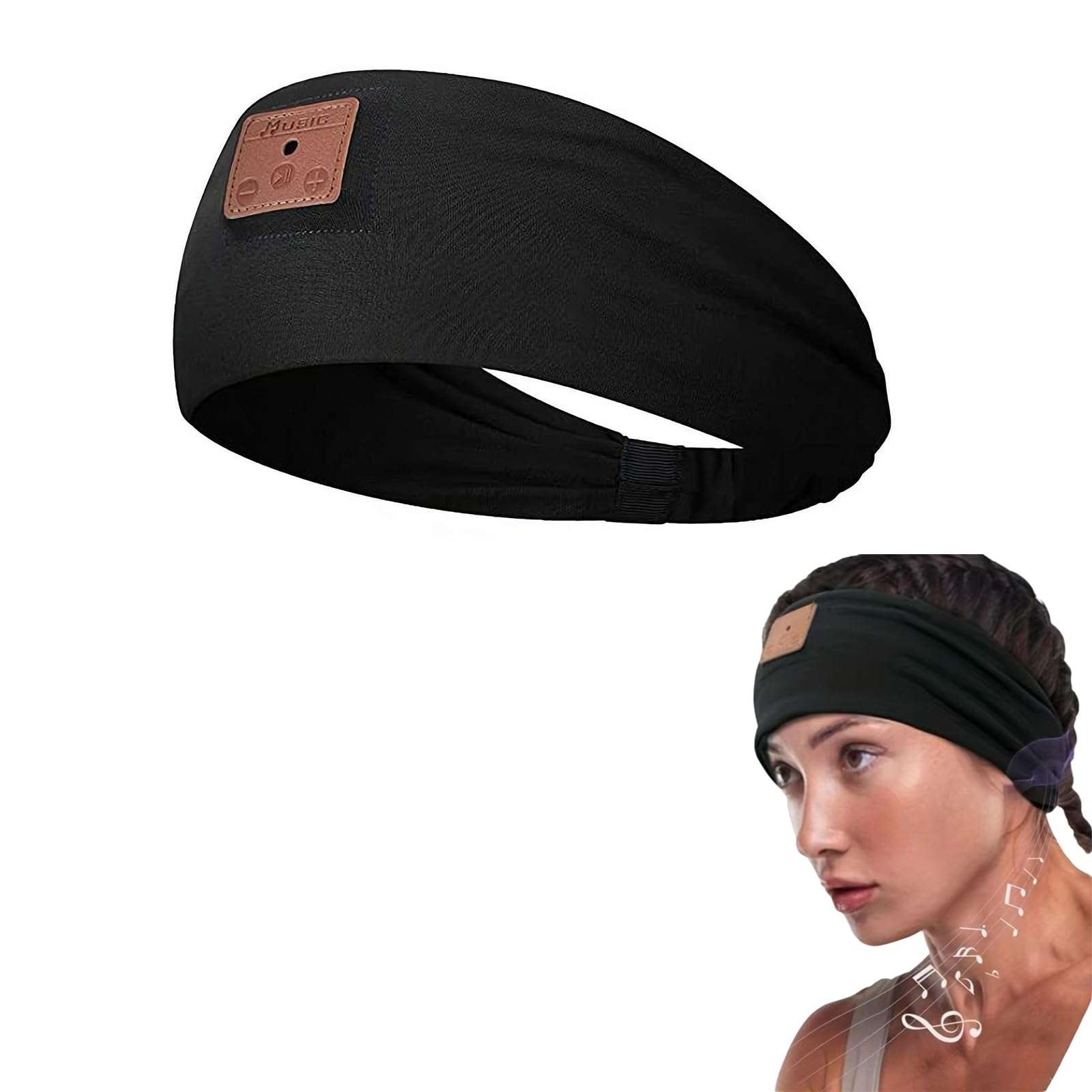 Sleep Headphones Bluetooth 5.0,Bluetooth Sports Headband Headphones,Headband Earphones Wireless, Sleep Mask for Side Sleeping, Sleeping Eye Mask for Women Men,Unique Gifts for Xmas (Black) 1