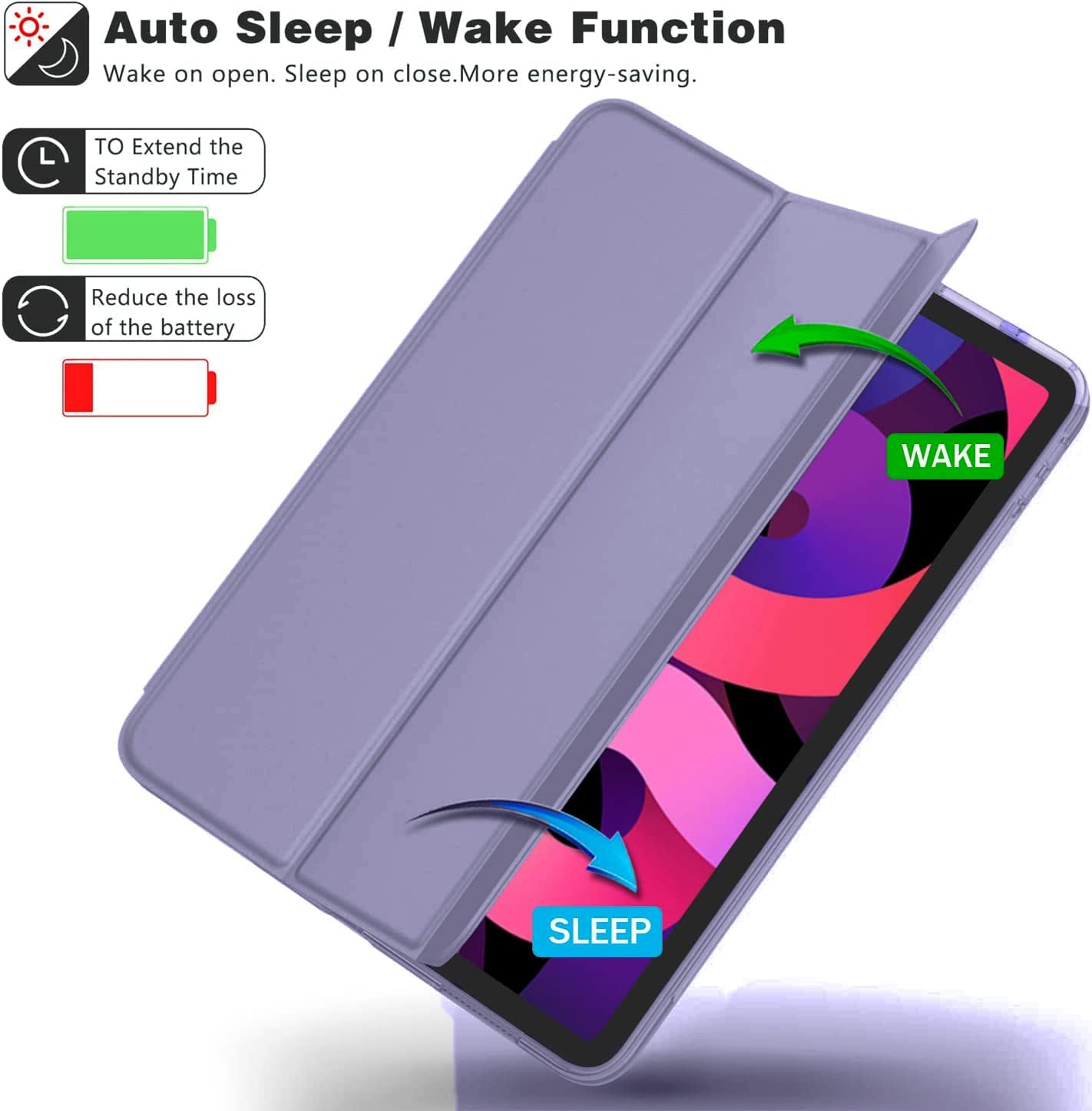 ProElite Smart Flip Case Cover for Apple iPad Air 5th/4th 10.9 inch & Polyester Tablet Sleeve Case Cover for Upto 11.5 inch for iPad 10.2/iPad 10.9/Pro 11/ iPad 9.7/ Samsung/Lenovo/Galaxy 5