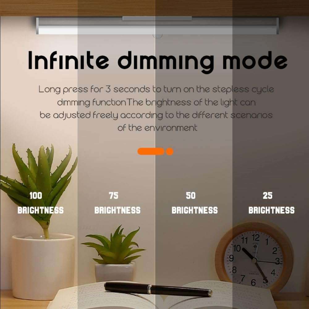 Nik case 1Y Warranty Wireless Cabinet Light,12 Inch Motion Sensor Led Light Under Cabinet Lighting Rechargeable Rotable Closet Light Dimming,3 Light Modes, (Cool White/Warm,White/Natural 6