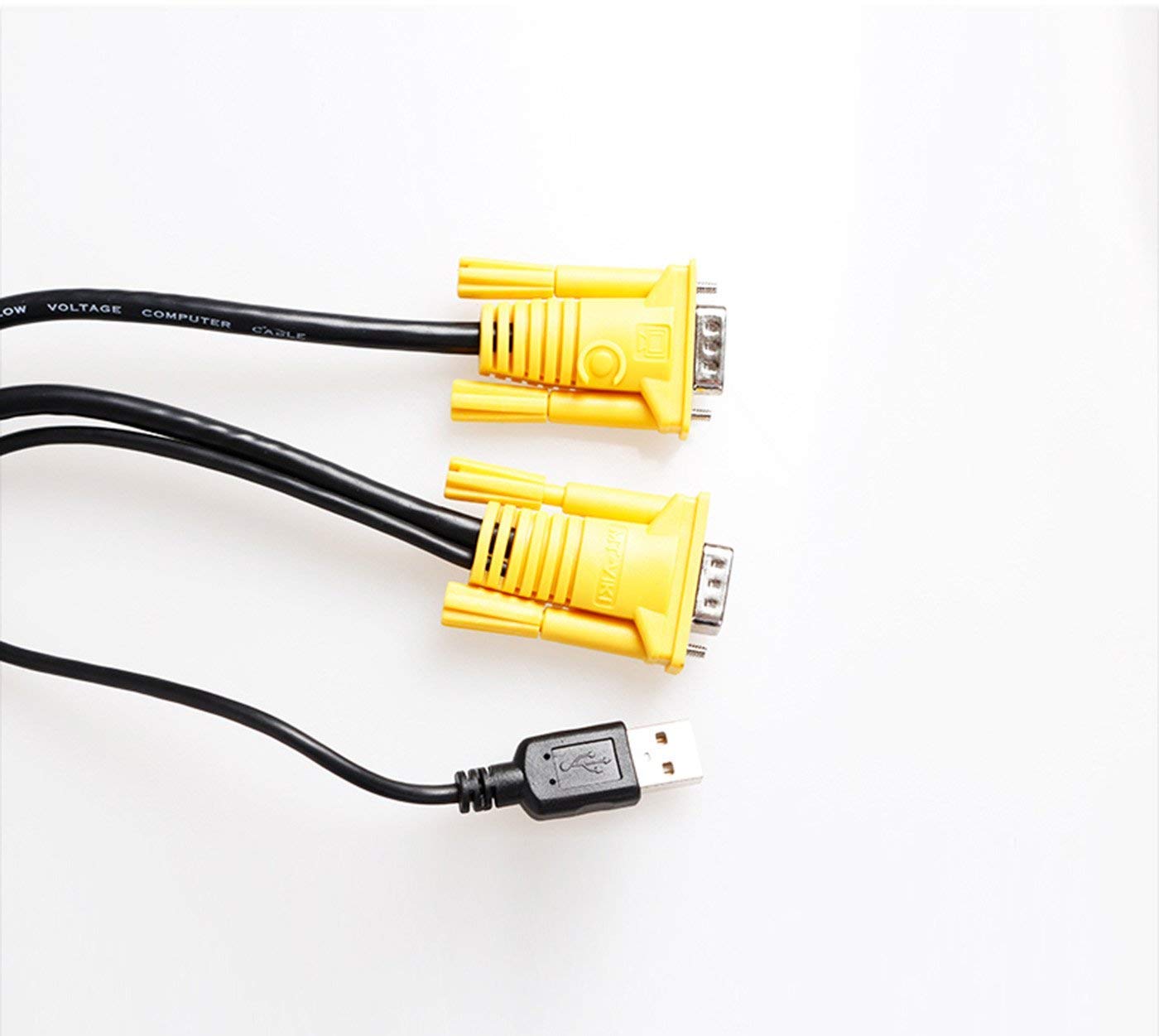RIJERUSB 16ft VGA/USB KVM Cable, 5M, Black, 1 Count, Indoor Use, Compatible with Computers and KVM Switches 6