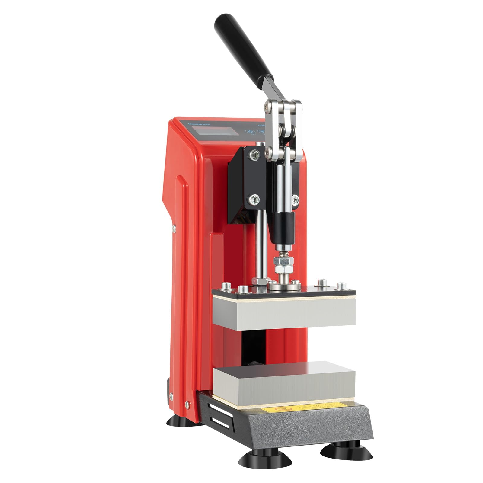 Manual Heat Press Machine, 900W Mini Hot Press Stamping Machine 0-400℉ Heavy Duty Hot Press Stamping Machine with 2.4 x 4.7 Inch Dual Heat Plates for Printing Heat Transfer Equipment 1